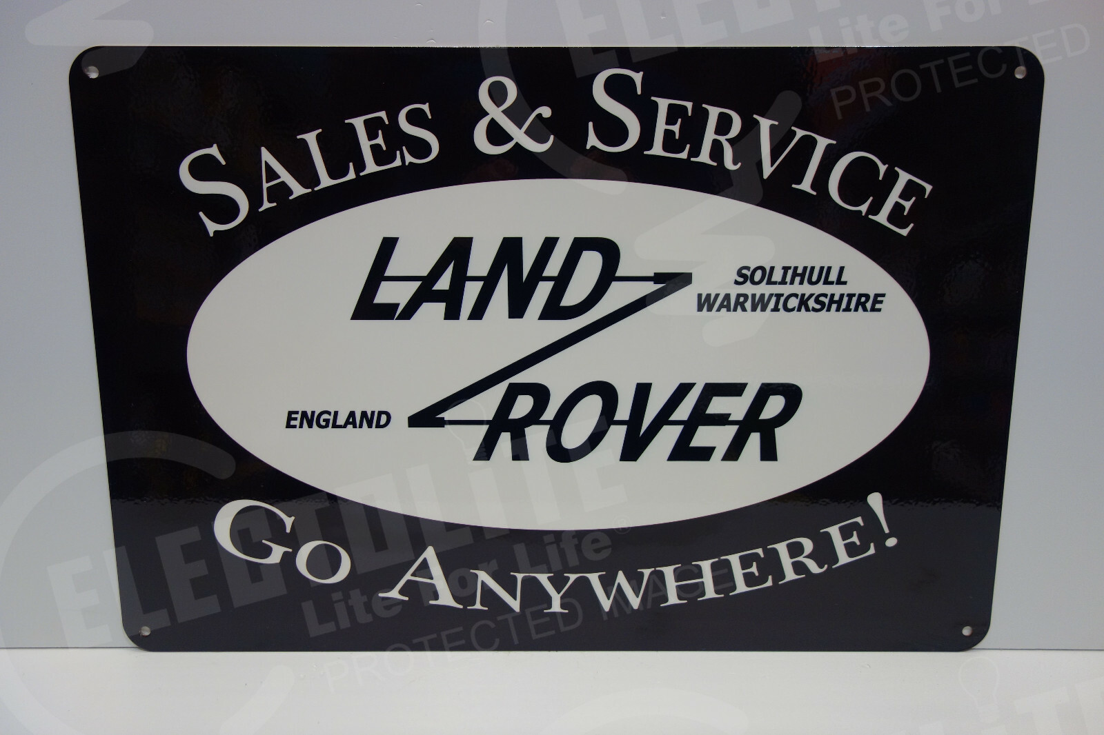 LAND ROVER SALES & SERVICE DEALERSHIP SIGN. GO ANYWHERE. 14.75\