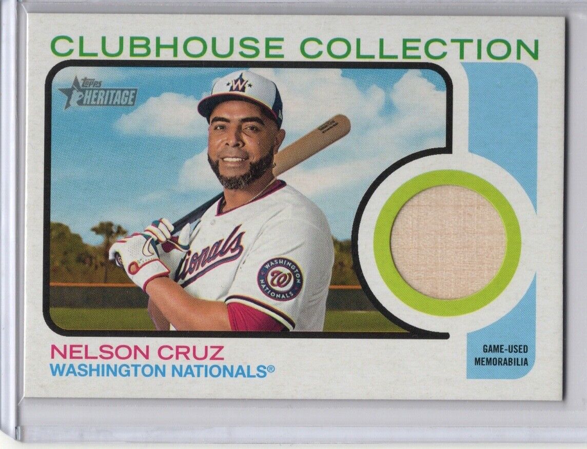 Nelson Cruz 2022 Topps Heritage High Clubhouse Collection Relic Card #CCR-NC