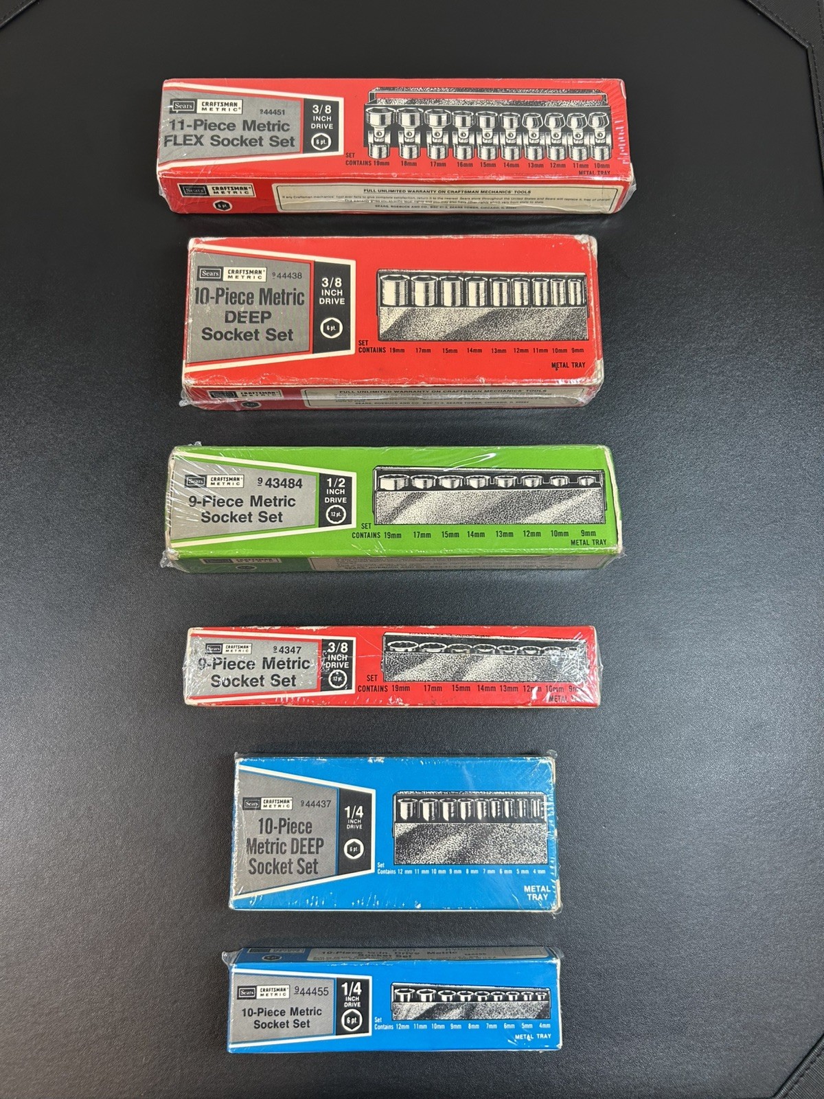 VTG Lot - Craftsman Metric Shallow Deep & Swivel Socket Sets 1/4” - 3/8” - 1/2” VTG Lot - Craftsman Metric Shallow Deep & Swivel Socket Sets 1/4” - 3/8” - 1/2”