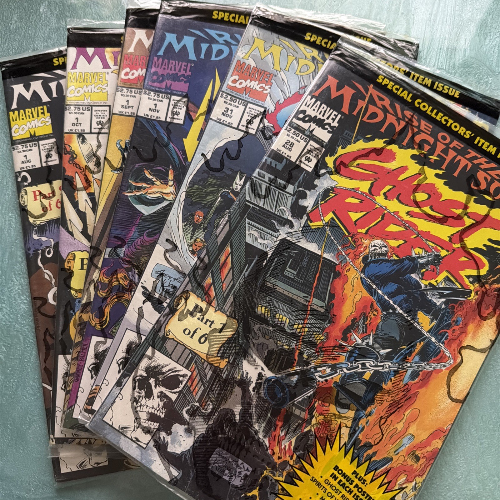 Rise of the Midnight Sons #1-6 Poly Bagged & Sealed 1992 Complete 6 Book Set Rise of the Midnight Sons #1-6 Poly Bagged & Sealed 1992 Complete 6 Book Set