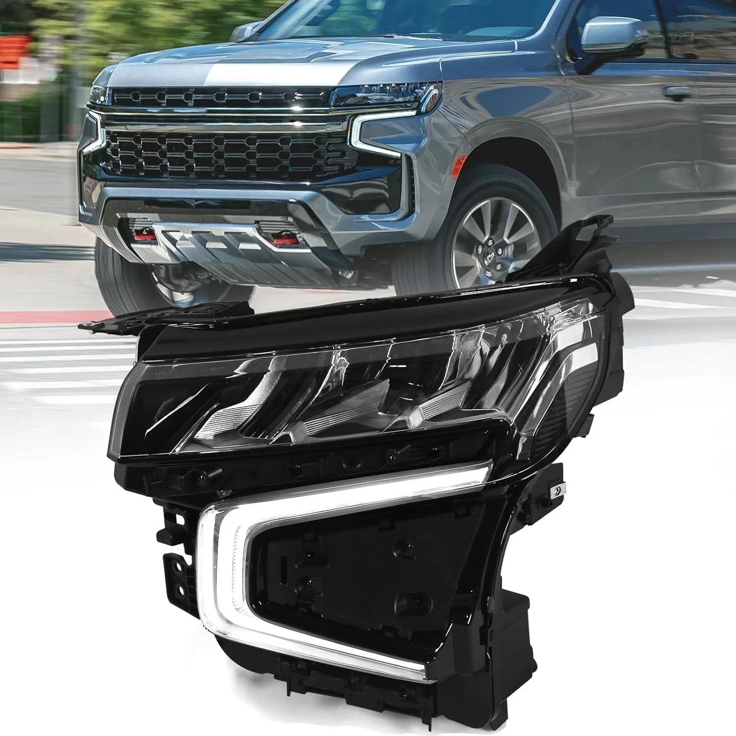 Full LED Headlights Assembly Compatible with Chevy Tahoe/Suburban 2021 2022 2023 Full LED Headlights Assembly Compatible with Chevy Tahoe/Suburban 2021 2022 2023