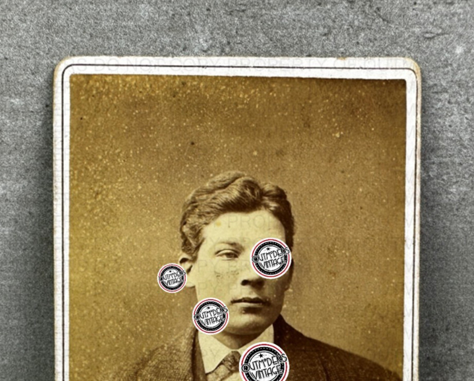 RARE SWEDEN Antique Victorian Photo CDV Handsome Young Man 1890s Painters Alley RARE SWEDEN Antique Victorian Photo CDV Handsome Young Man 1890s Painters Alley
