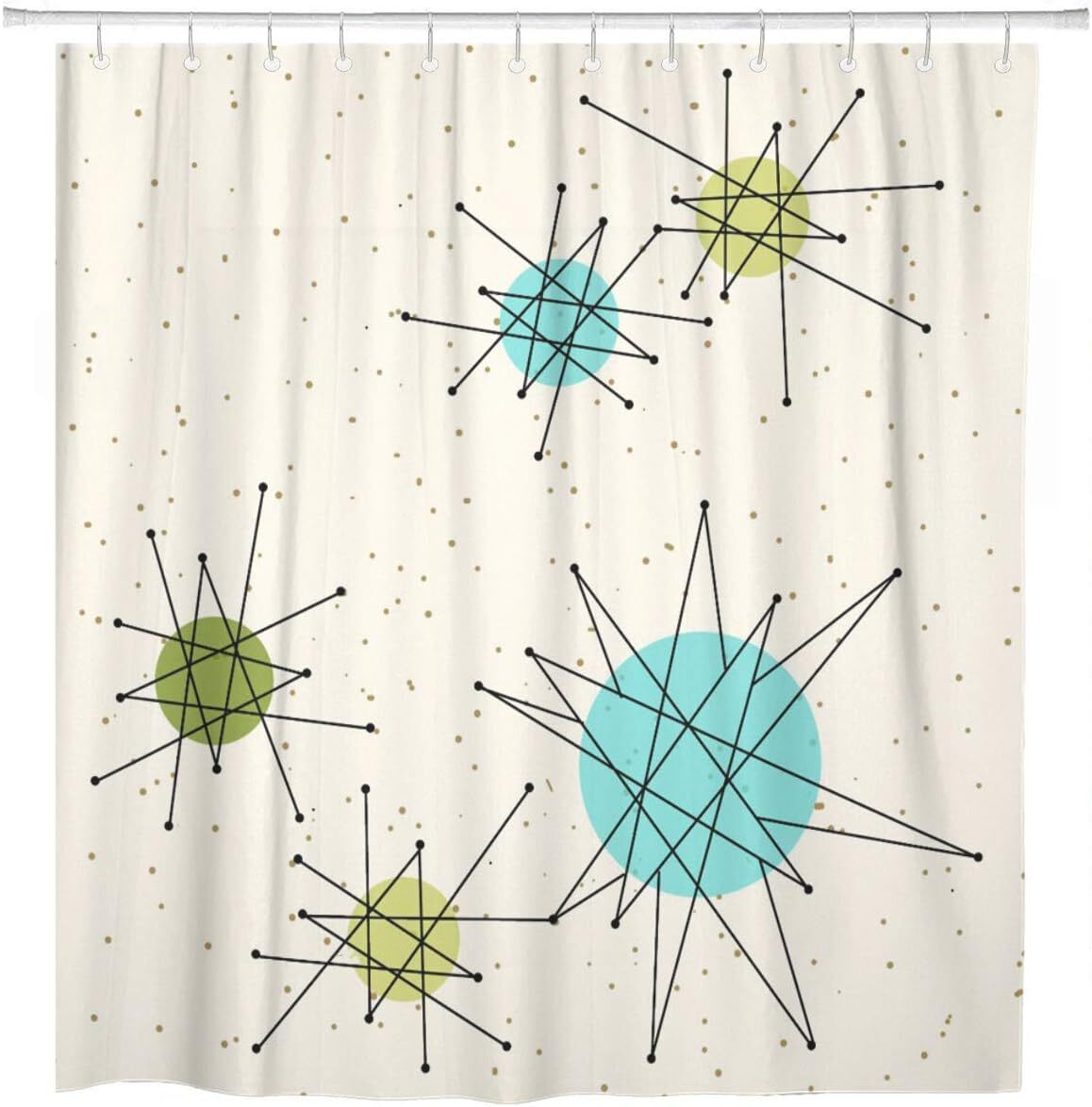 ArtSocket Shower Curtain Mid Iconic Atomic 72 ArtSocket Shower Curtain Mid Iconic Atomic 72
