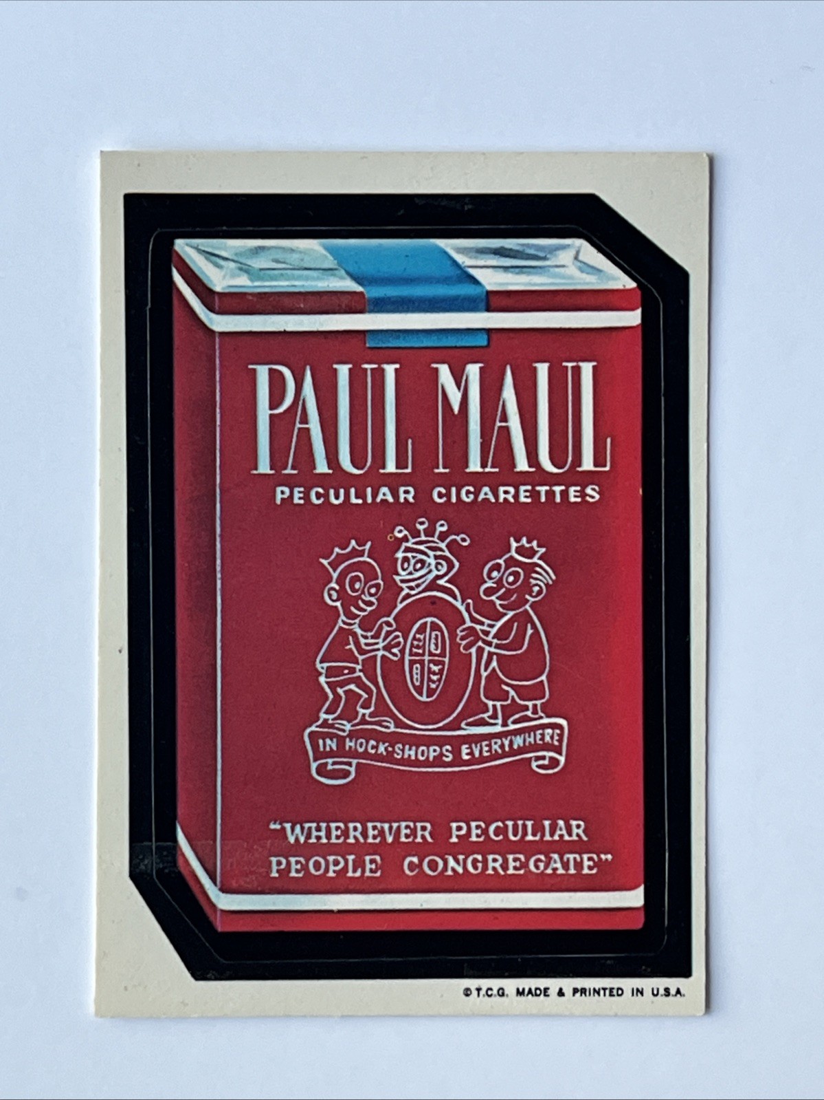 Vintage 1973 Topps Chewing Gum Wacky Pack Packages Paul Maul White Back Sticker Vintage 1973 Topps Chewing Gum Wacky Pack Packages Paul Maul White Back Sticker