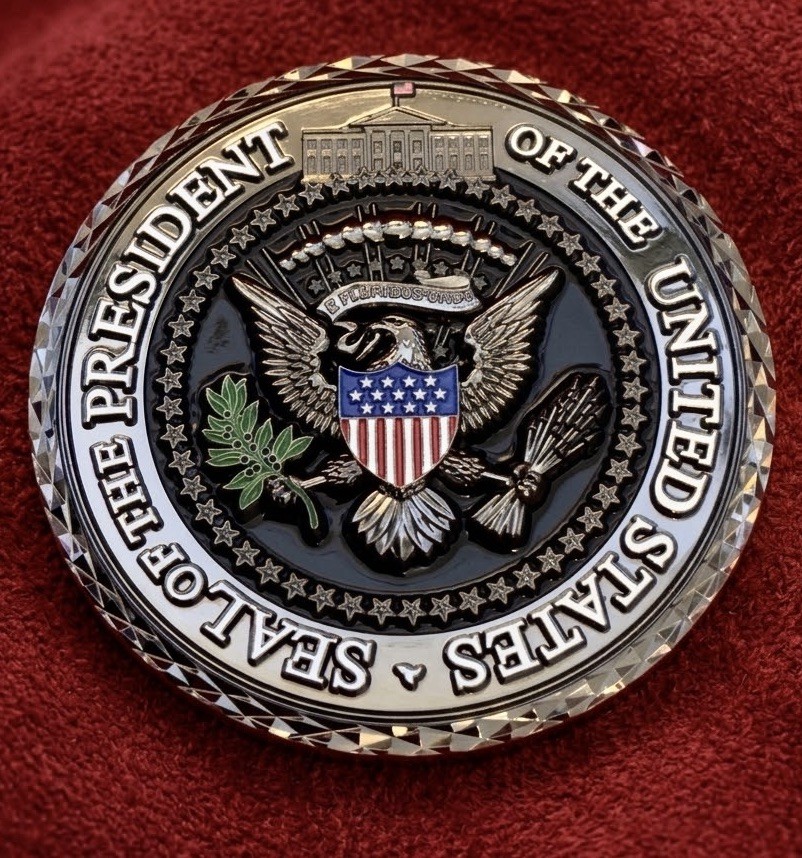 Discontinued & Authentic President Donald Trump Black “Struggle” Challenge Coin Discontinued & Authentic President Donald Trump Black “Struggle” Challenge Coin