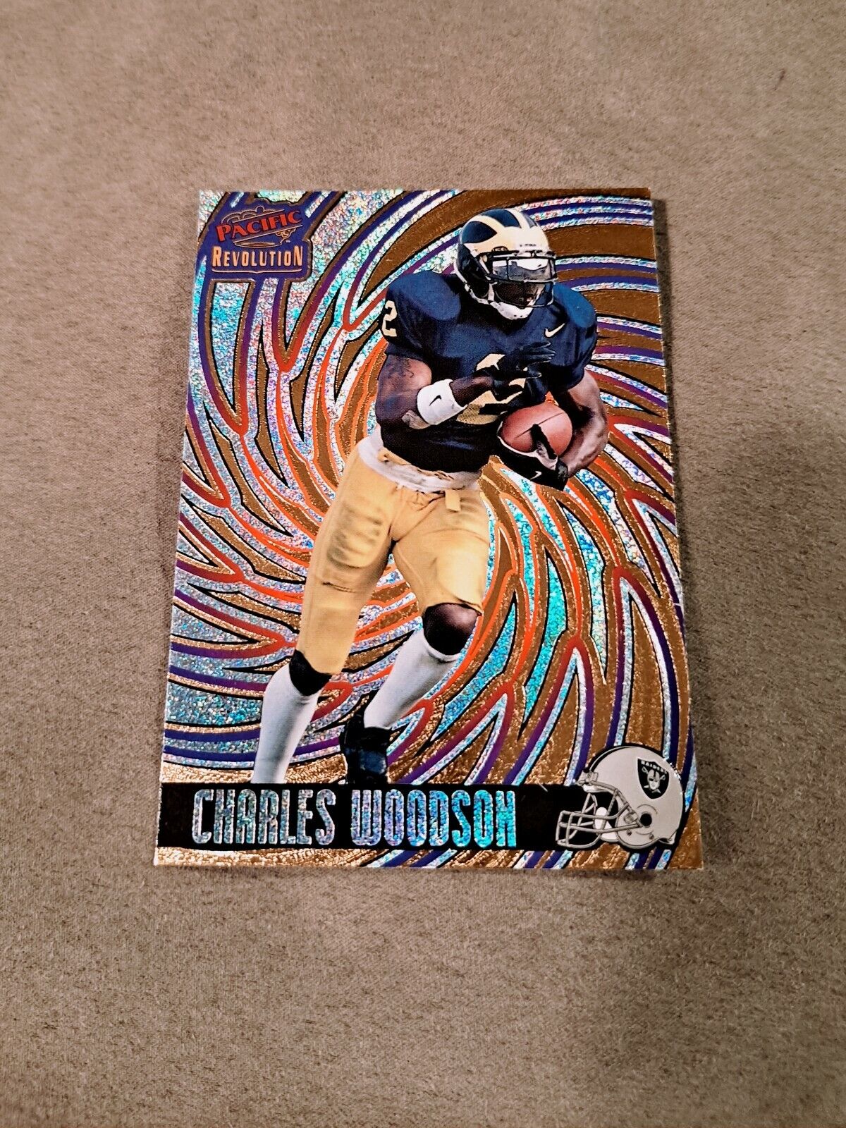 1998 CHARLES WOODSON  PACIFIC REVOLUTION ROOKIE CARD #105