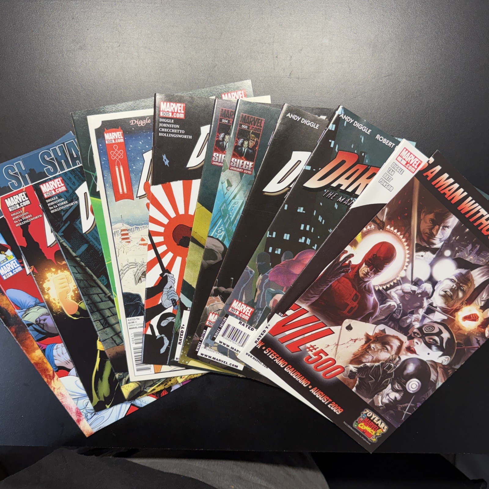 Daredevil #501-512 (Full 2009 Series) Lot Andy Diggle Marvel