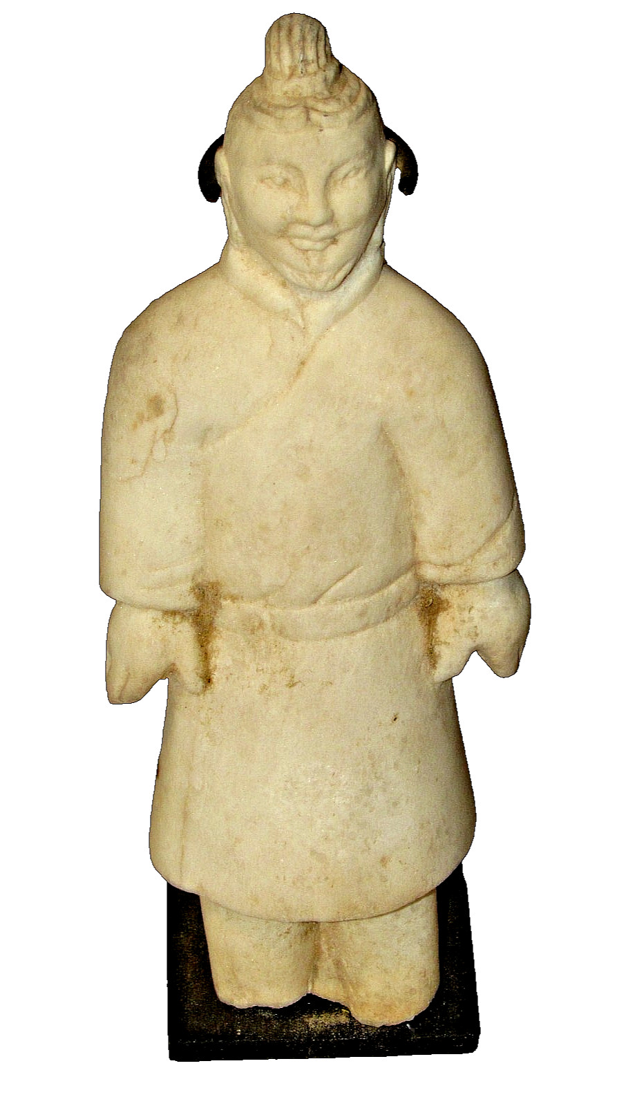 Antique Chinese Han Carved Marble Figure w/ Stand Minqgi c 206 BC-220 AD 8.5 Antique Chinese Han Carved Marble Figure w/ Stand Minqgi c 206 BC-220 AD 8.5