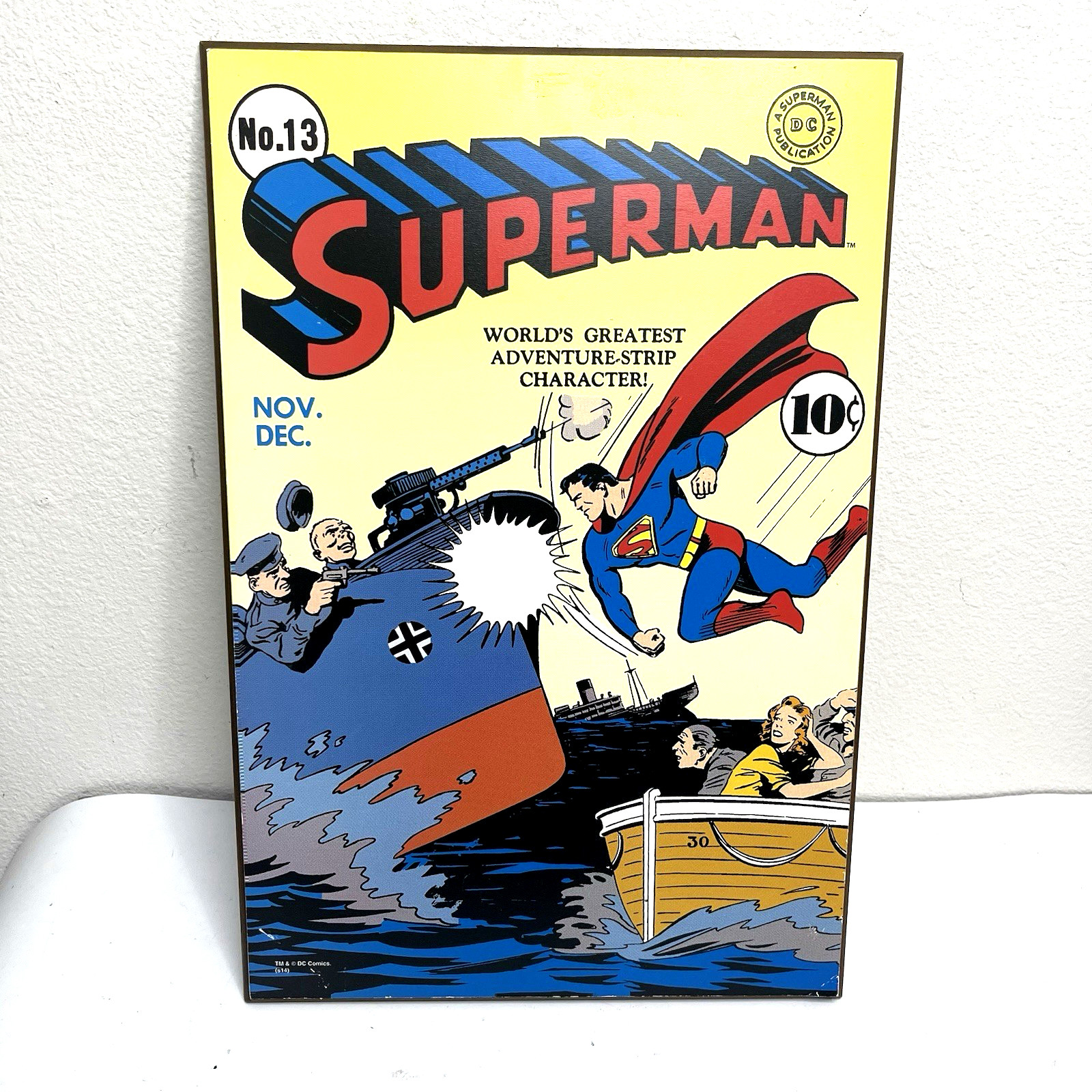 SUPERMAN # 13 DC COMICS PUBLICATION Wooden Wall Decor Plaque Art 13 x 19” SUPERMAN # 13 DC COMICS PUBLICATION Wooden Wall Decor Plaque Art 13 x 19”
