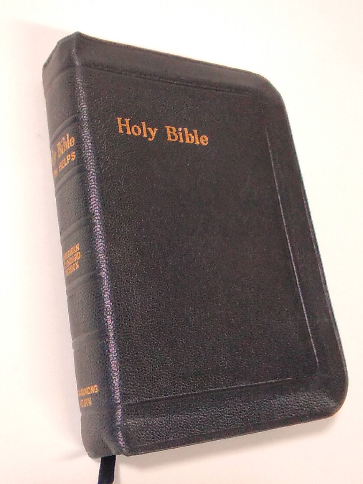 Holy Bible Nelson Pronoucing Helps AMERICAN STANDARD 1929 GOLD LEAF Excellent 