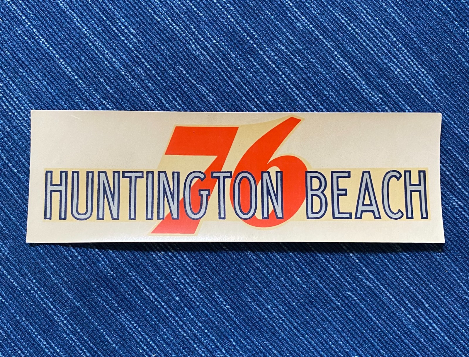 VTG Union 76 Oil Huntington Beach California Decal Gas Station Travel Souvenir