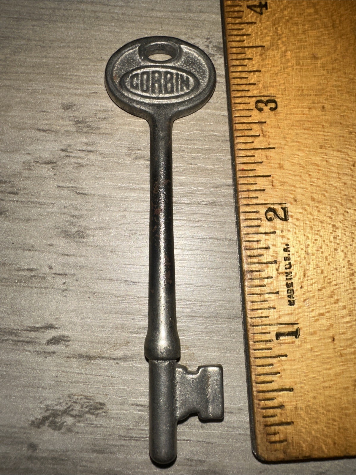 Antique CORBIN Skeleton Key #3 Solid Barrel Antique CORBIN Skeleton Key #3 Solid Barrel