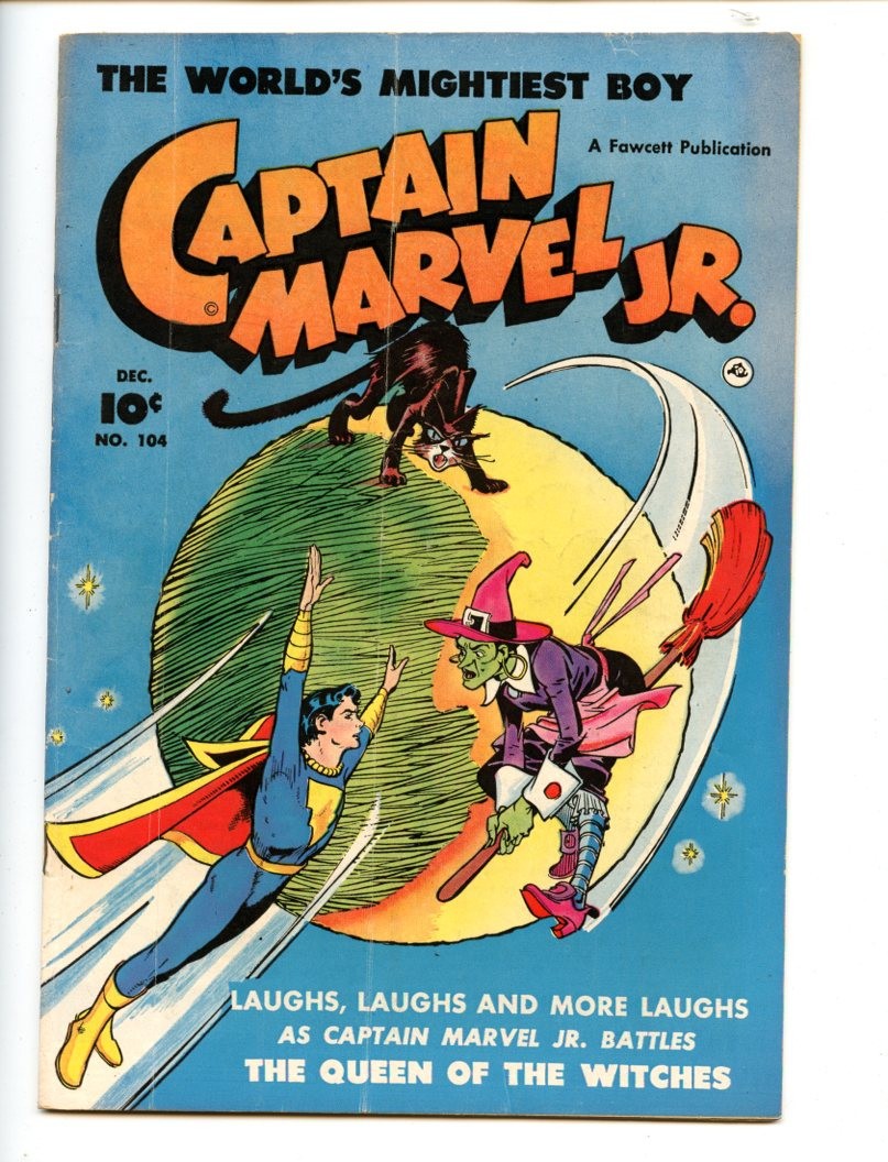 Captain Marvel Jr. 104 with super fun Queen of the Witches cover, love the cat Captain Marvel Jr. 104 with super fun Queen of the Witches cover, love the cat