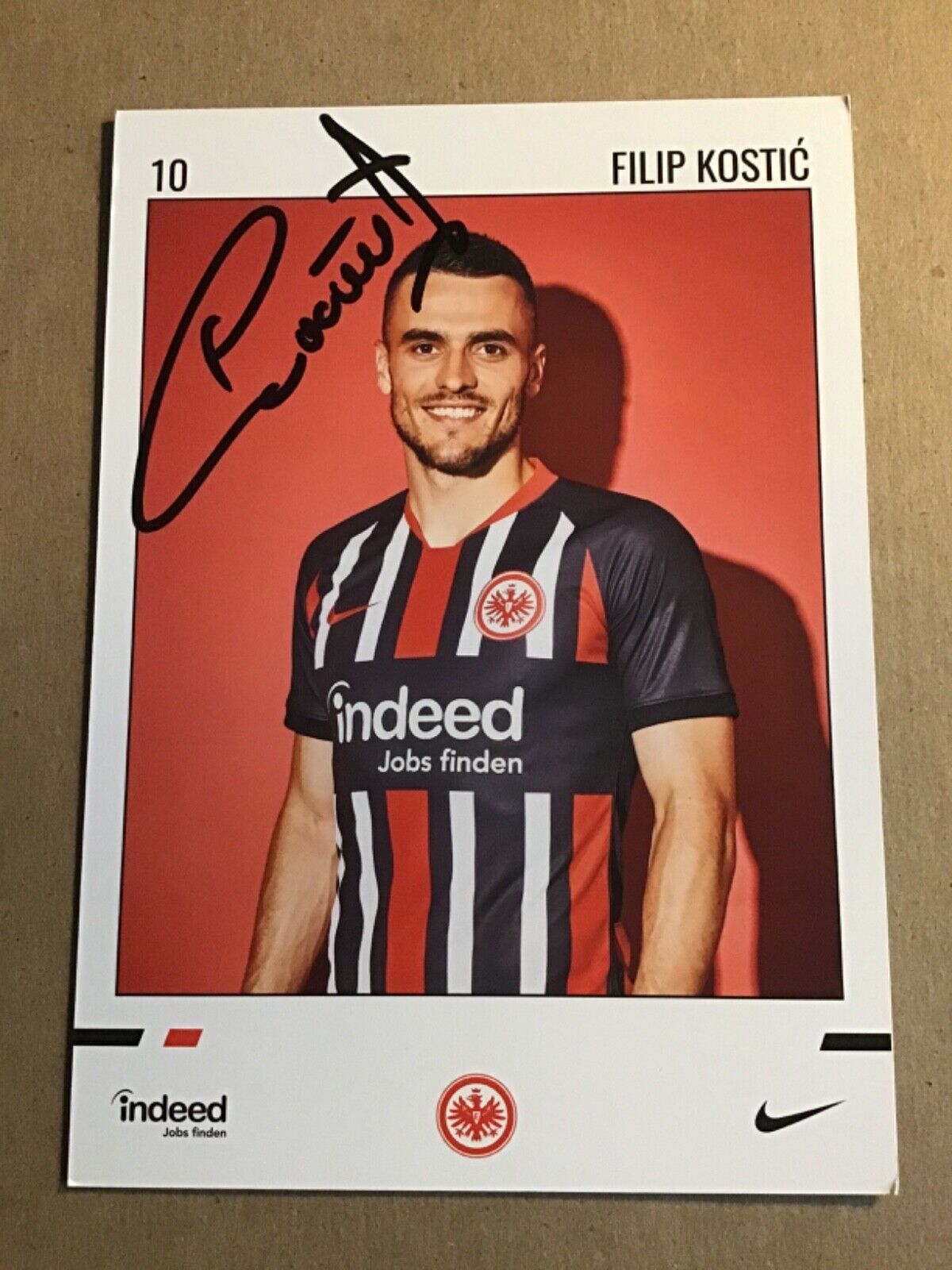 Filip Kostic, Serbia 🇷🇸 Eintracht Frankfurt 2019/20 hand signed