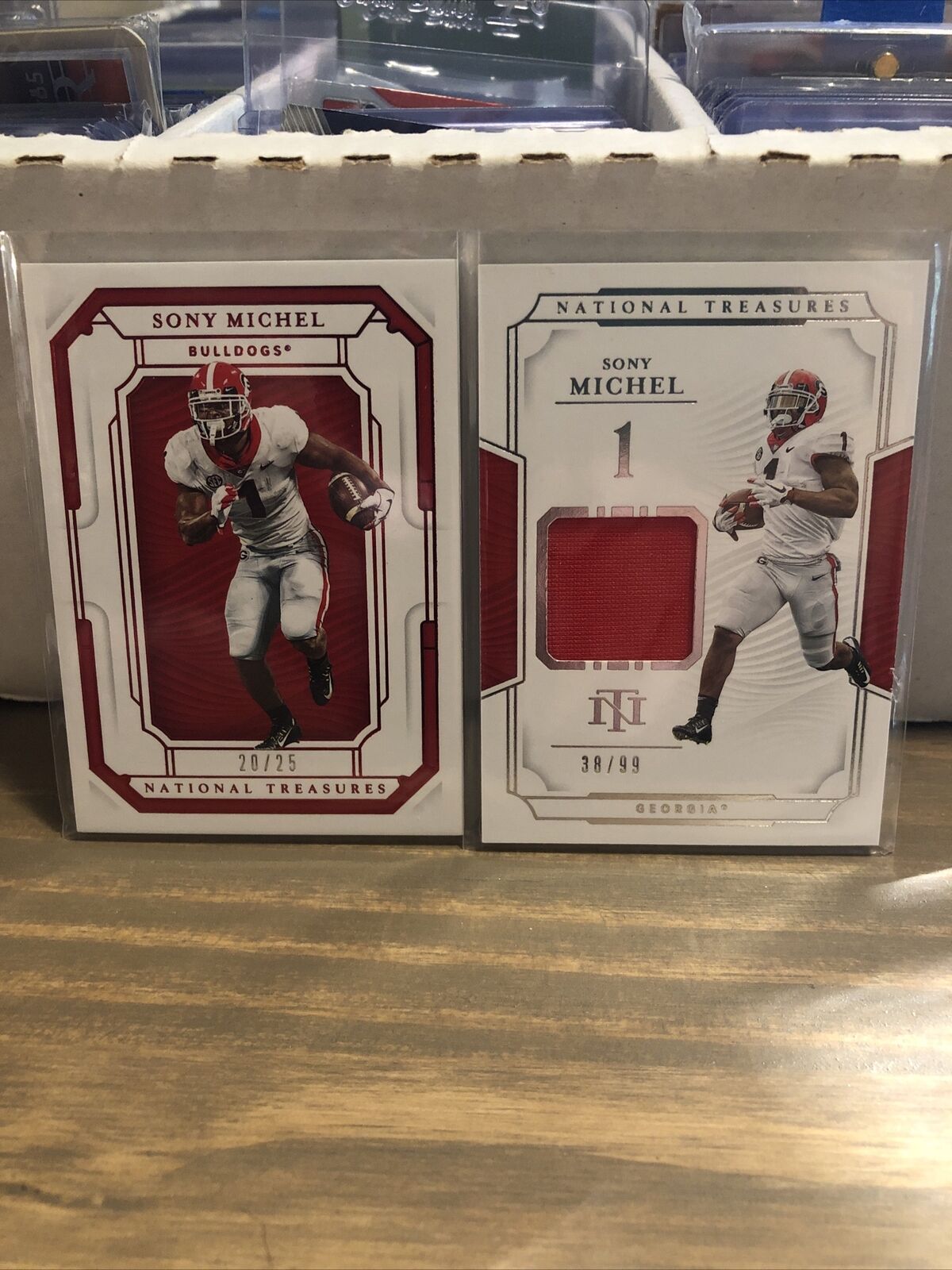 2019 Panini National Treasures Collegiate Sony Michel Jersey Patch /99 /25 Lot
