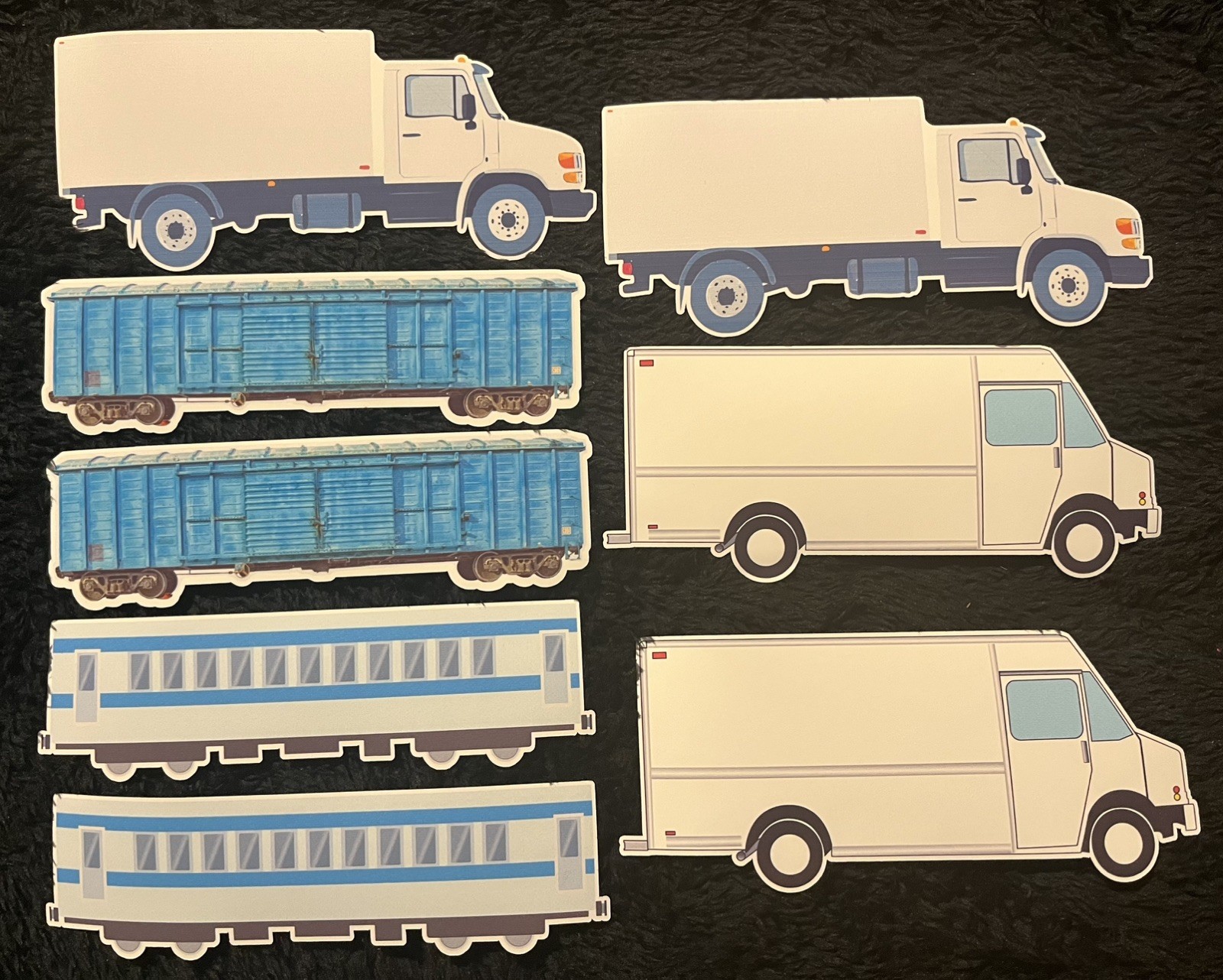 Blank Graffiti Stickers -Vinyl 8 Pack XL - Trains Trucks Blank Graffiti Stickers -Vinyl 8 Pack XL - Trains Trucks