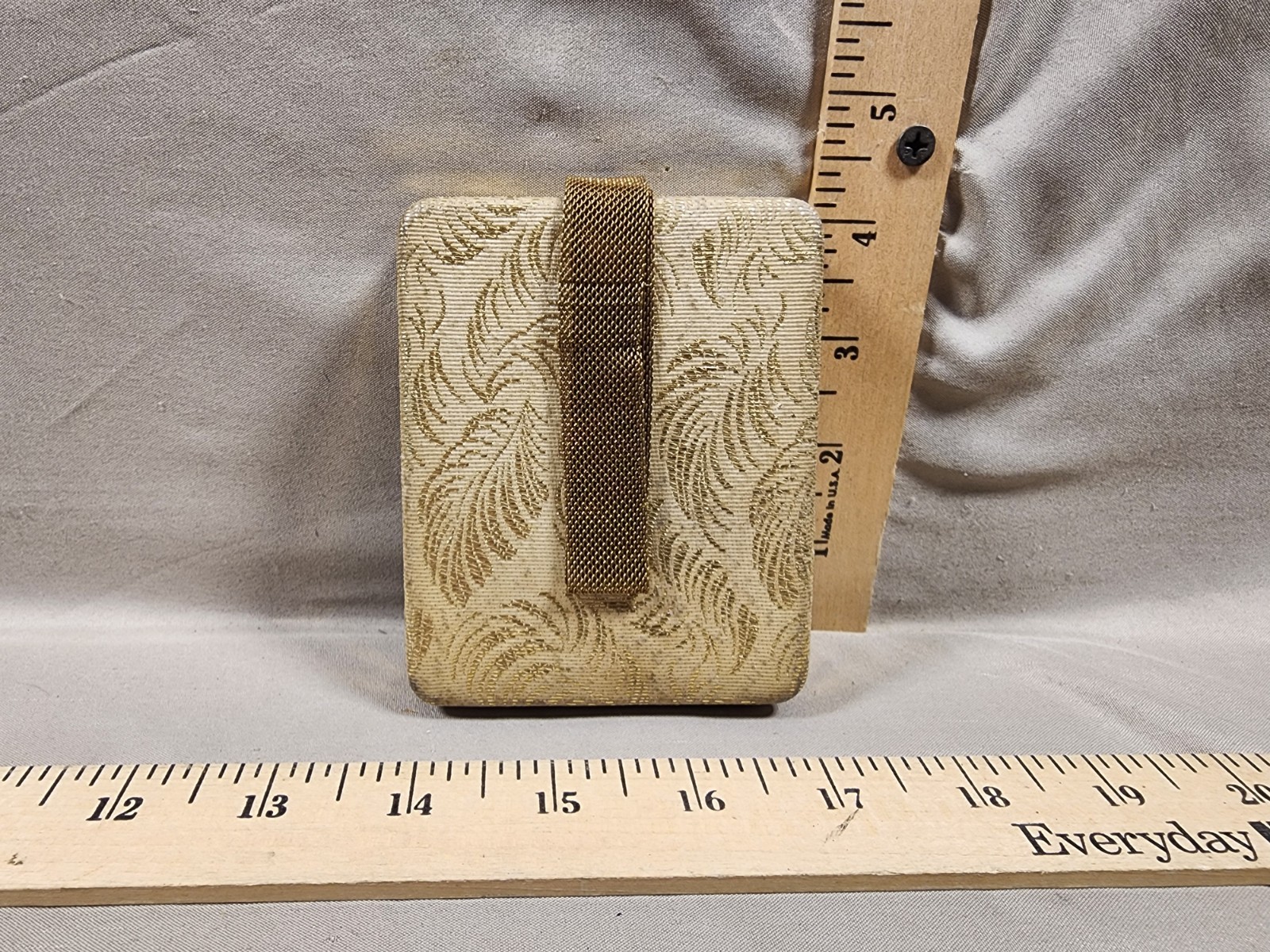 Vintage Rare 50’s Zell 5th Ave Carryall Clutch Minaudiere Compact Art Nouveau