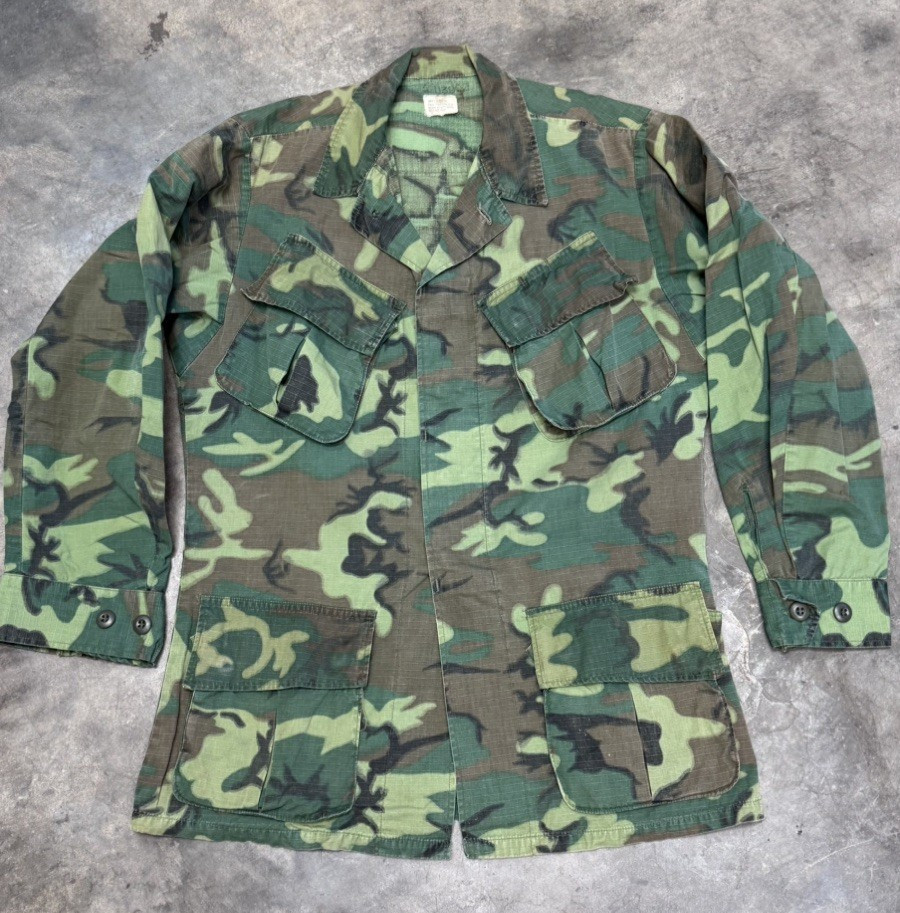US Army Vietnam Era ERDL Camo Jungle Jacket Size Small Reg 1968 Ripstop US Army Vietnam Era ERDL Camo Jungle Jacket Size Small Reg 1968 Ripstop