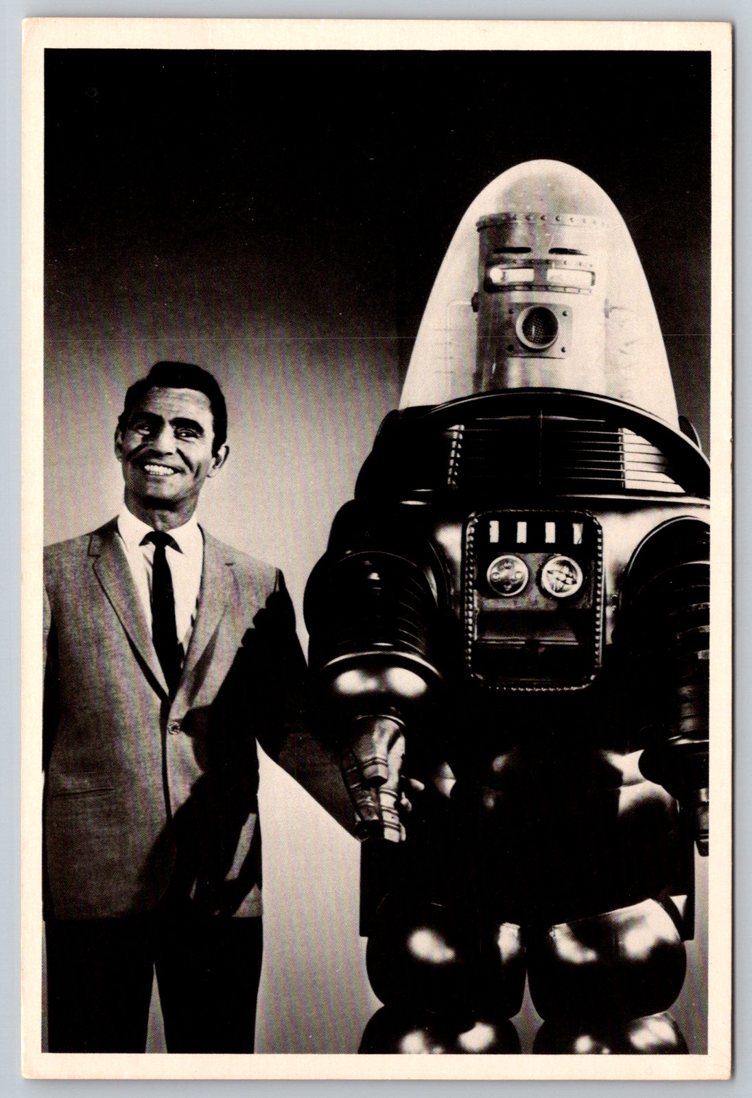 c1980s Rod Serling Robby the Robot The Twilight Zone Continental Postcard c1980s Rod Serling Robby the Robot The Twilight Zone Continental Postcard