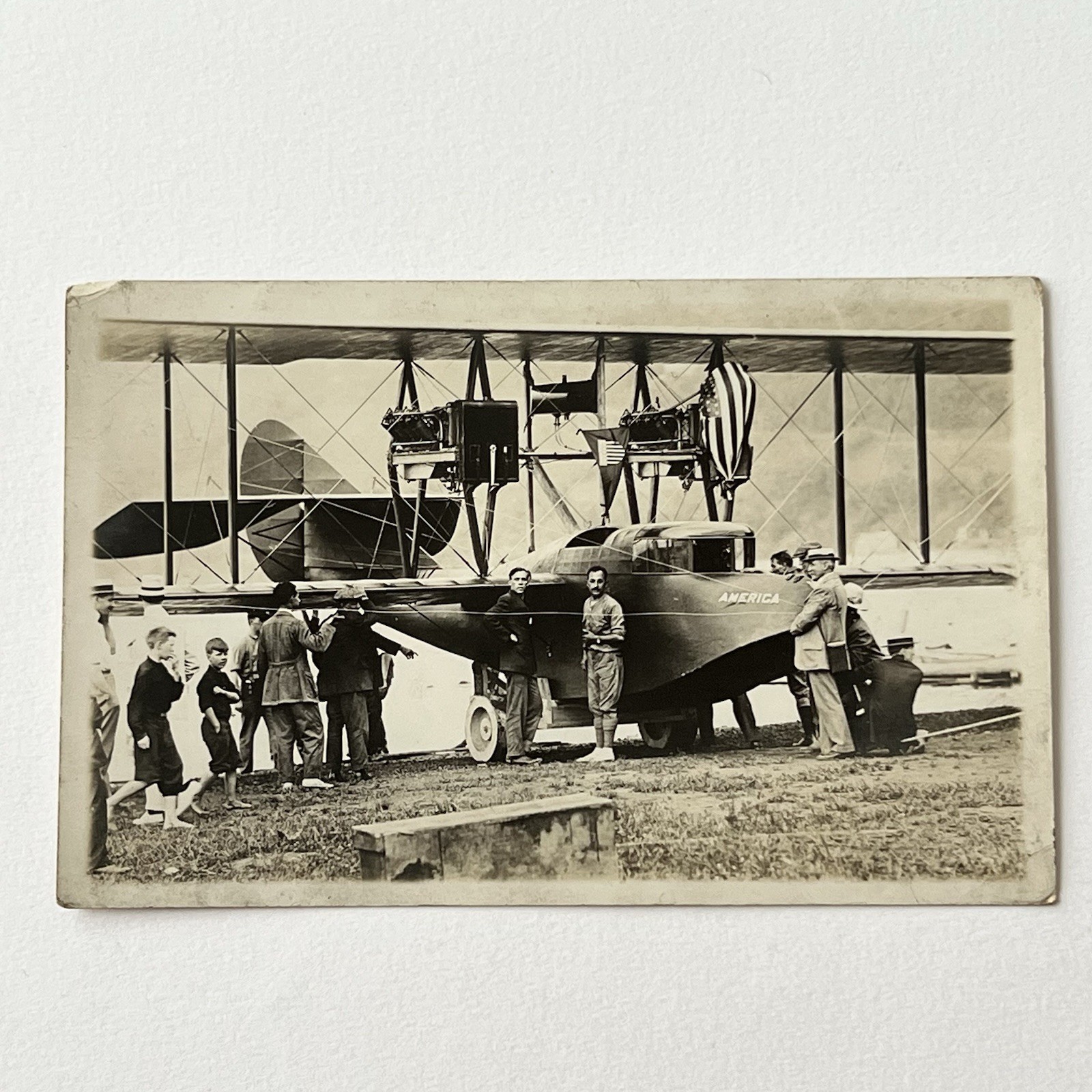 Antique RPPC Real Photograph Postcard Curtiss-Wanamaker Model H Boat Plane Antique RPPC Real Photograph Postcard Curtiss-Wanamaker Model H Boat Plane