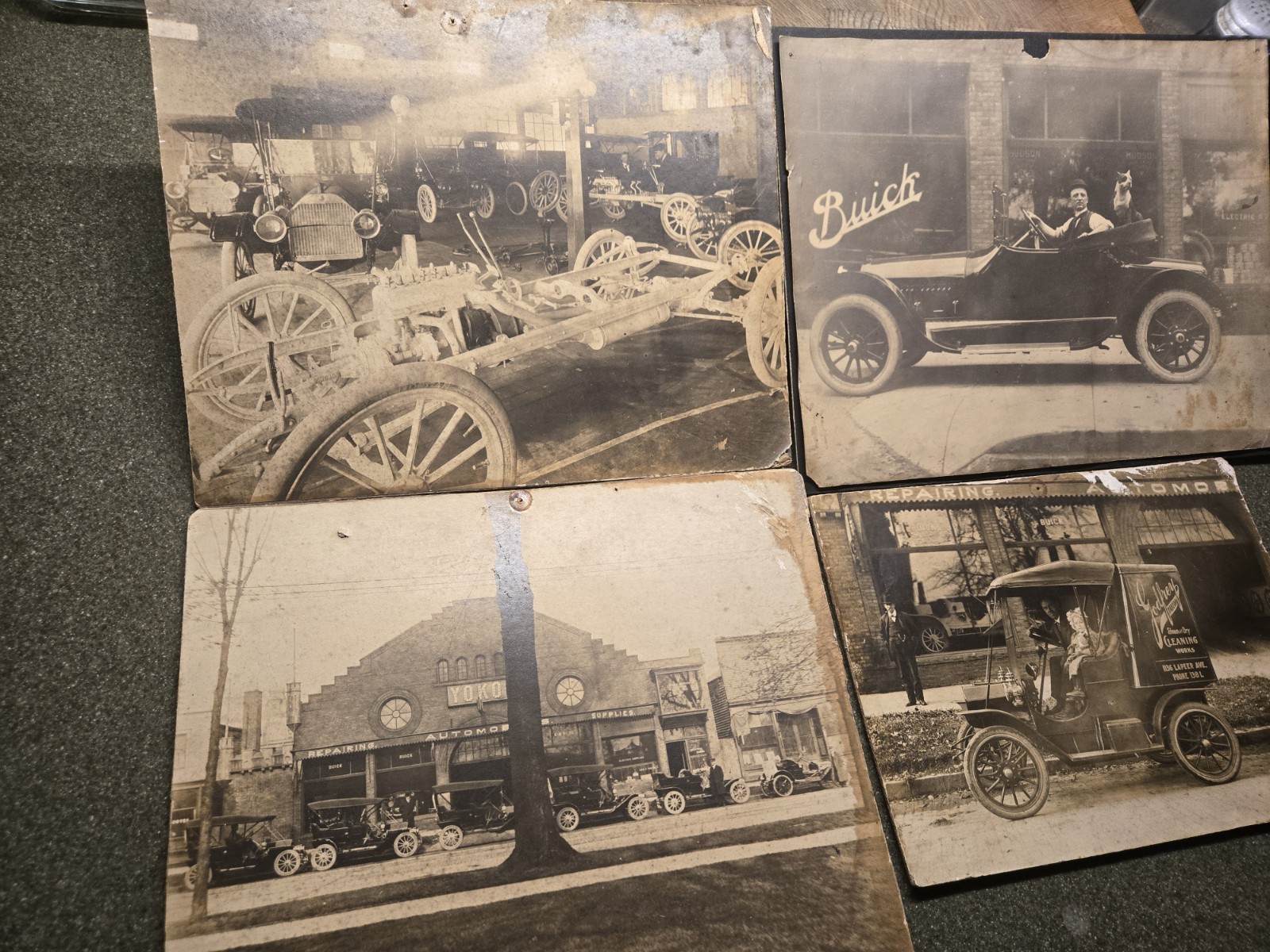 4 Antique Photo Views Of A Car Dealership Located In Lapeer, Michigan NICE 4 Antique Photo Views Of A Car Dealership Located In Lapeer, Michigan NICE