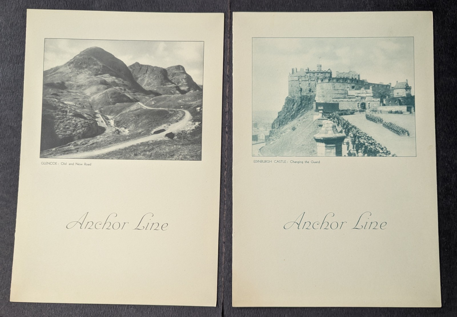 **VINTAGE 1939 ANCHOR LINE T.S.S. TRANSYLVANIA WEST INDIES CRUISE MENU PAIR*** **VINTAGE 1939 ANCHOR LINE T.S.S. TRANSYLVANIA WEST INDIES CRUISE MENU PAIR***