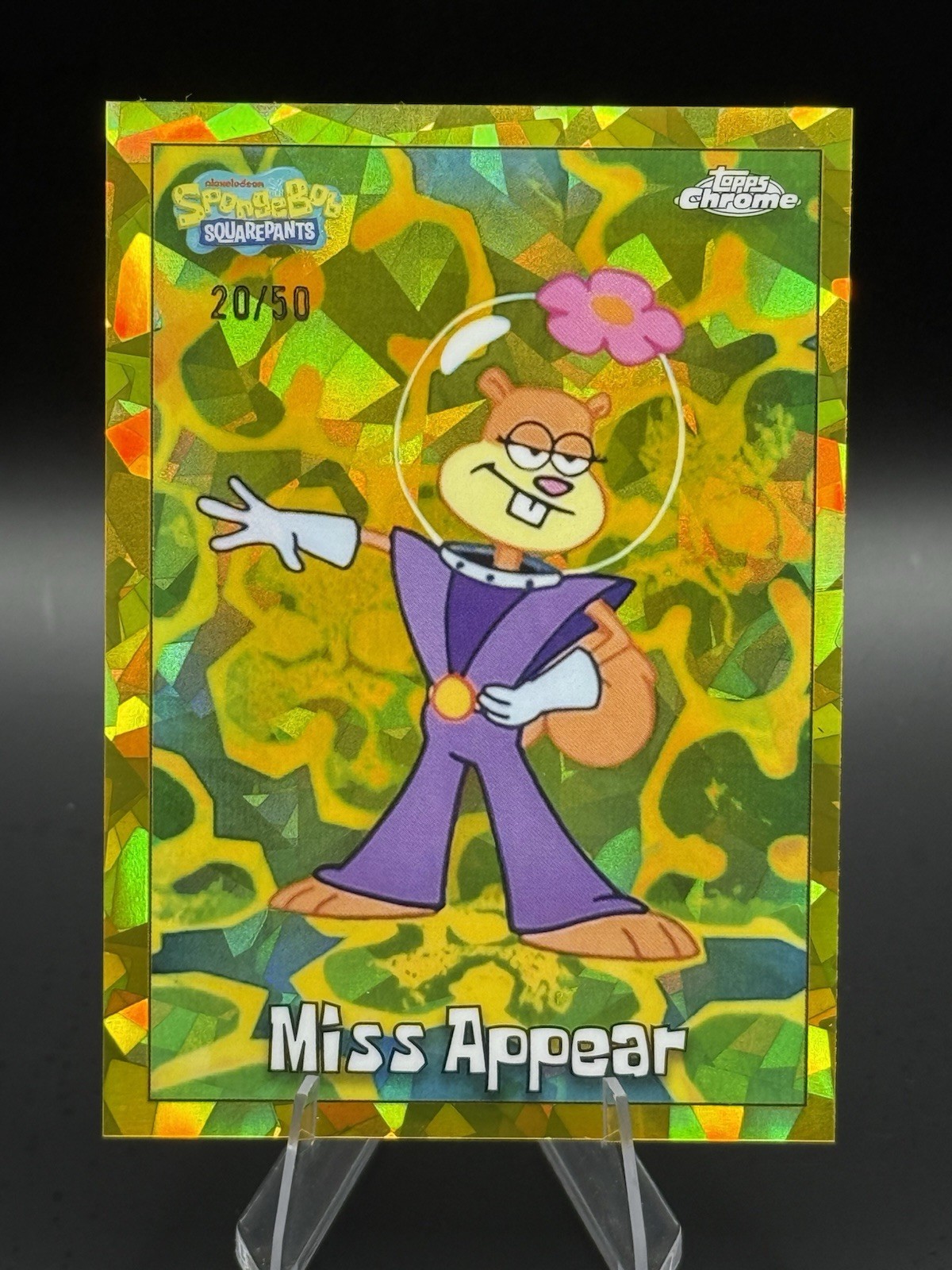 2025 Topps Chrome Sapphire SpongeBob #138 Miss Appear Gold /50 2025 Topps Chrome Sapphire SpongeBob #138 Miss Appear Gold /50