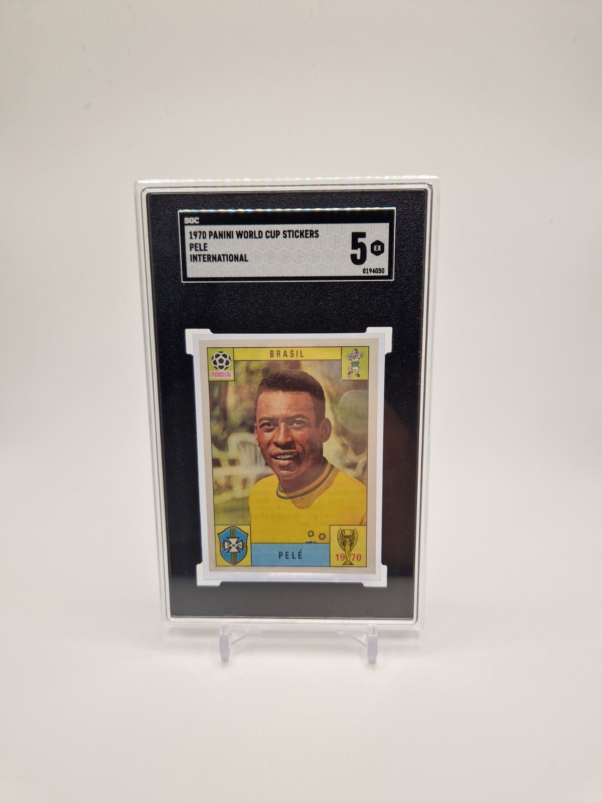 1970 Panini World Cup PELE Red Back International Original SGC5  