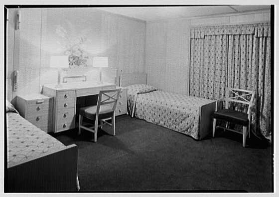 Photo:S.S. America 1930s Stateroom U31 United States Lines Ship Cabin