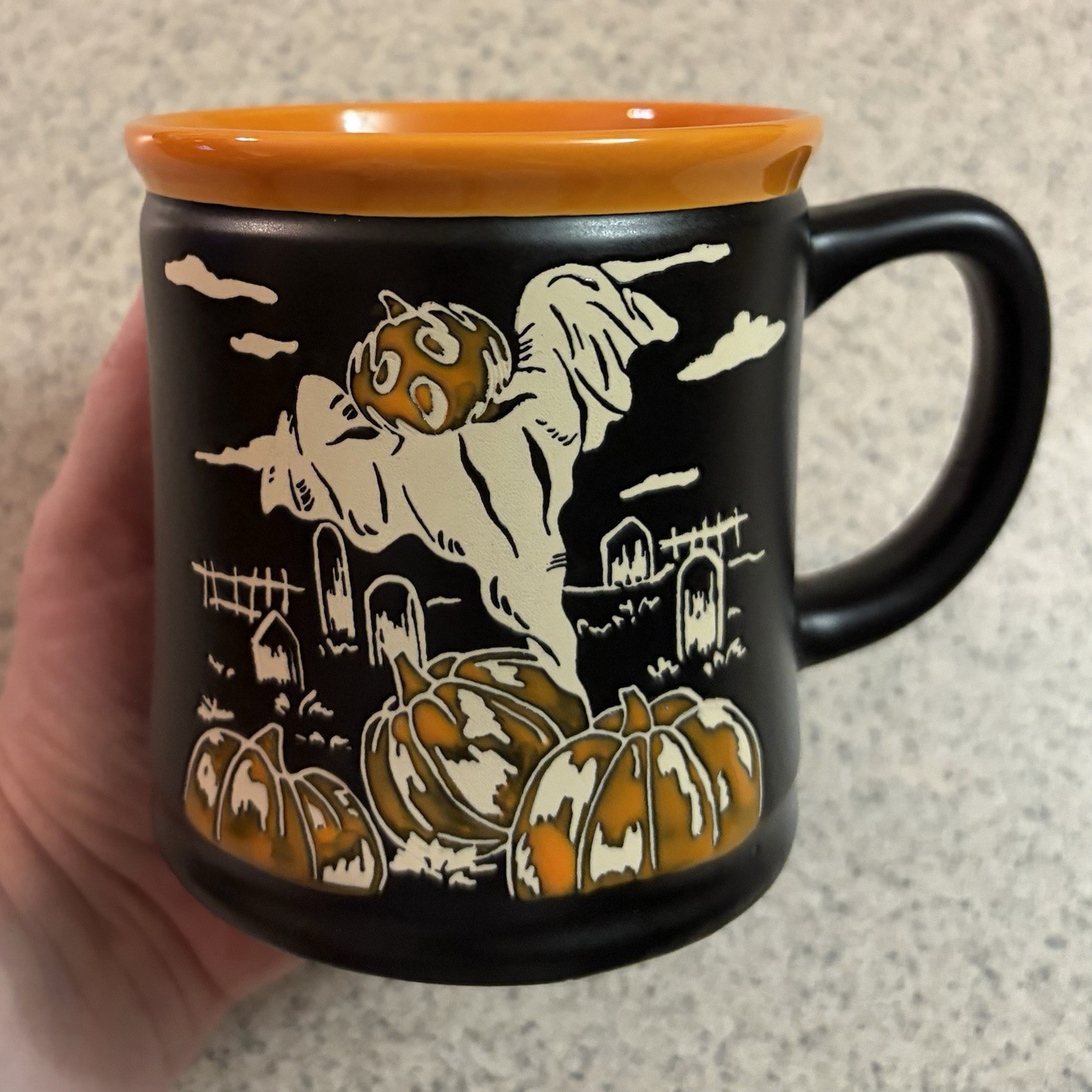 Spectrum Designz Halloween Charlie Retro Mug Pumpkin Ghost Black Mug 18oz 2022 Spectrum Designz Halloween Charlie Retro Mug Pumpkin Ghost Black Mug 18oz 2022