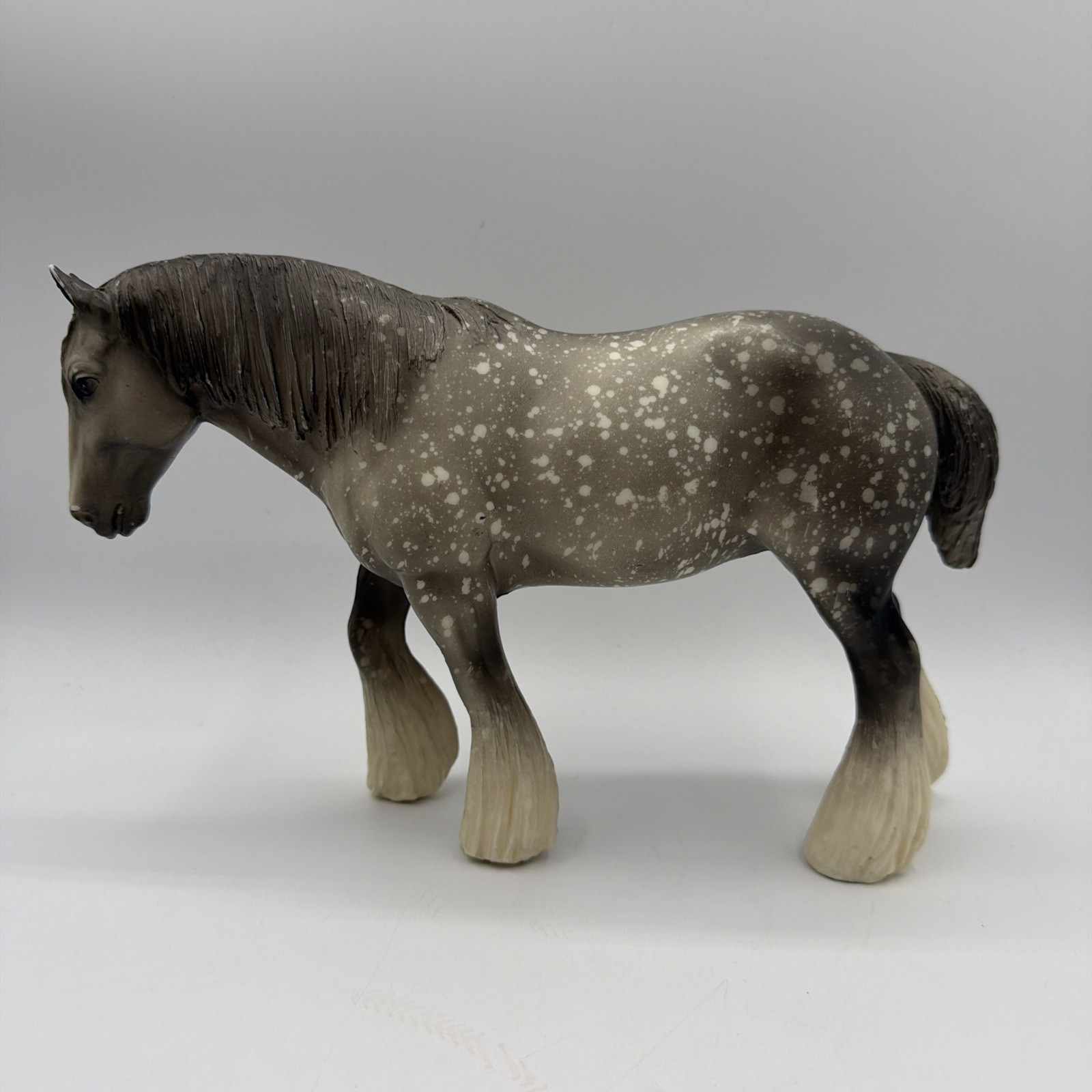 Vtg Breyer Clydesdale Mare #71 Speckled Gray Draft Horse Traditional Model USA Vtg Breyer Clydesdale Mare #71 Speckled Gray Draft Horse Traditional Model USA