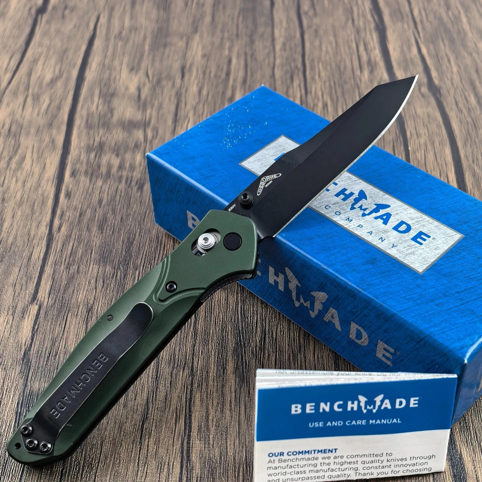 NEW Benchmade 940BK Osborne AXIS Lock Knife Green (3.4 NEW Benchmade 940BK Osborne AXIS Lock Knife Green (3.4