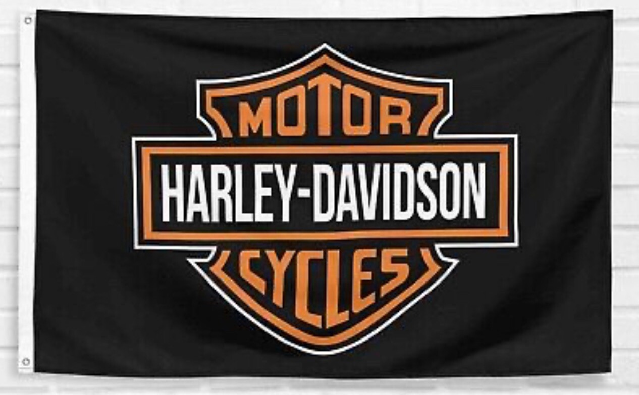 HARLEY DAVIDSON 3'X5' FLAG BANNER MAN CAVE SHOP GARAGE WALL CA FAST SHIPPING