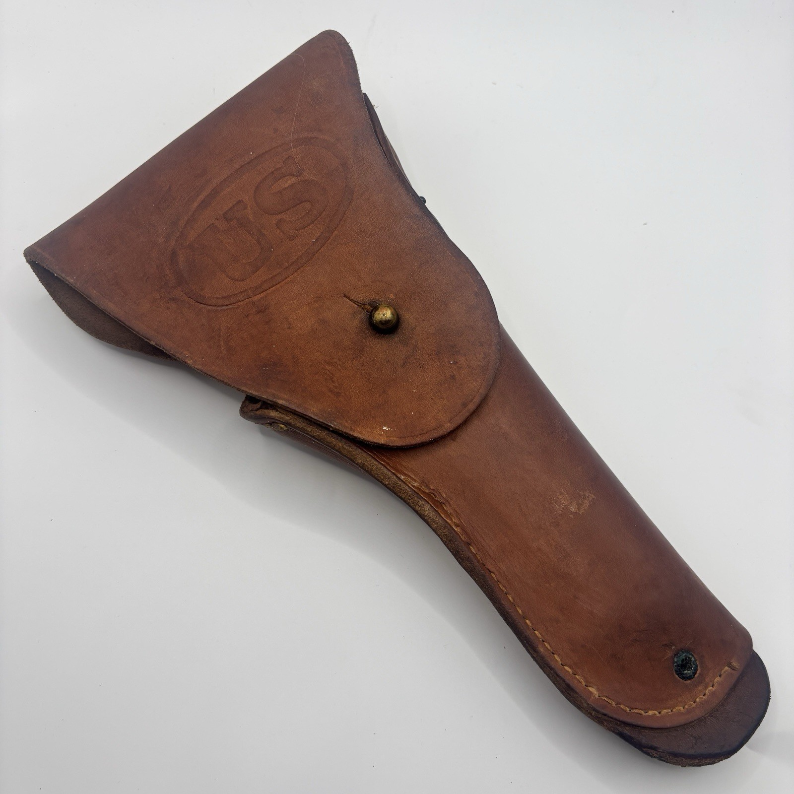 WWII Era US Army M1916 Leather Holster Colt .45 M1911A1 - Enger-Kress - XLNT WWII Era US Army M1916 Leather Holster Colt .45 M1911A1 - Enger-Kress - XLNT