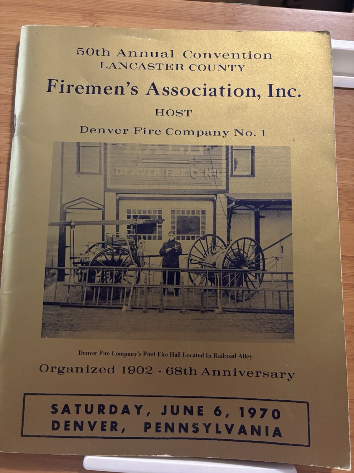 1970 Vintage Denver Fire Dept Book 68th Anniversary Lancaster Co Pennsylvania PA 1970 Vintage Denver Fire Dept Book 68th Anniversary Lancaster Co Pennsylvania PA