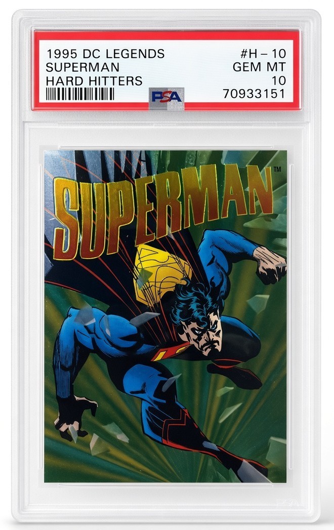1995 DC Legends Superman Hard Hitters PSA 10 1995 DC Legends Superman Hard Hitters PSA 10