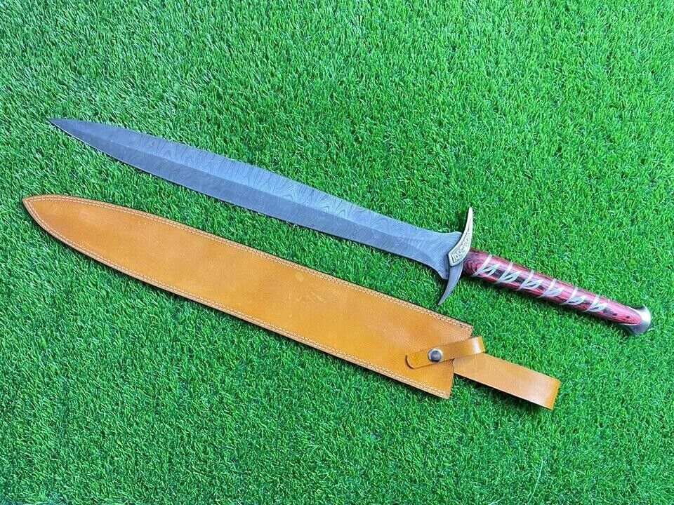 Handmade Damascus Blade Hobbit Sting Elven Sword from Lord of the Rings W/Sheath