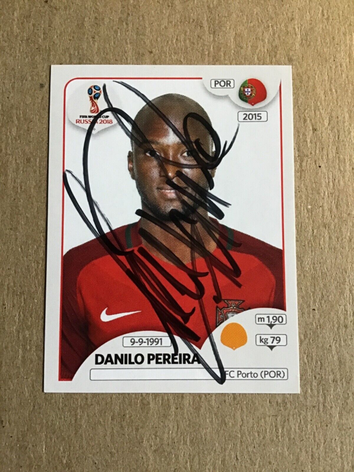 Danilo Pereira, Portugal 🇵🇹 Panini FIFA World Cup 2018 hand signed