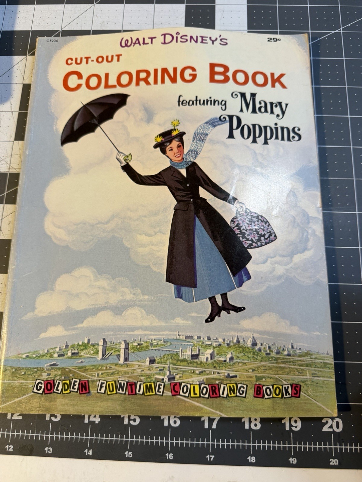 1964 Walt Disney\'s Cut-Out Coloring Book featuring Mary Poppins Golden Funtime 1964 Walt Disney\'s Cut-Out Coloring Book featuring Mary Poppins Golden Funtime