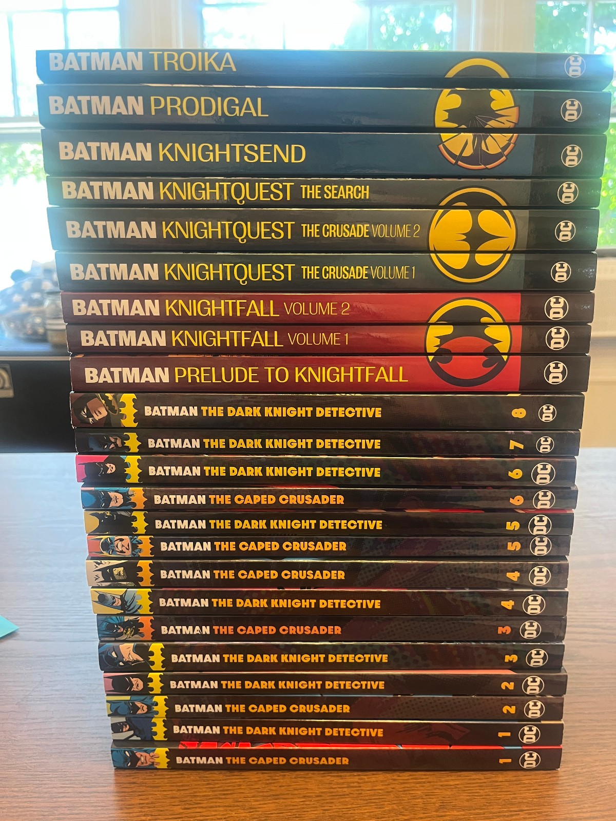 HUGE Batman TPB Lot 23 Volumes Full Run Caped Crusader, Dark Knight Detective HUGE Batman TPB Lot 23 Volumes Full Run Caped Crusader, Dark Knight Detective
