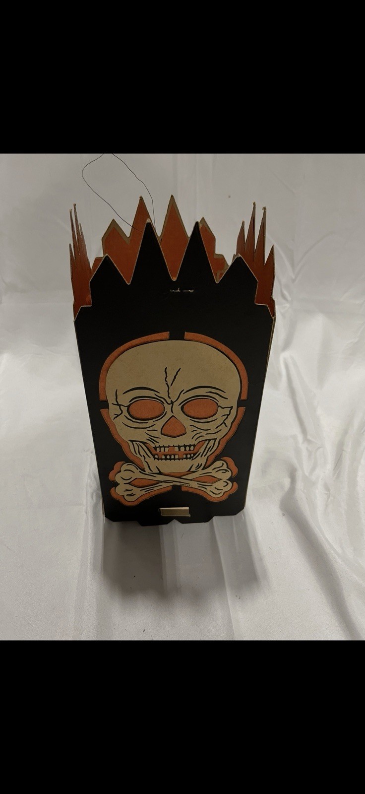 Vintage Halloween Cardboard Skull Lantern Vintage Halloween Cardboard Skull Lantern