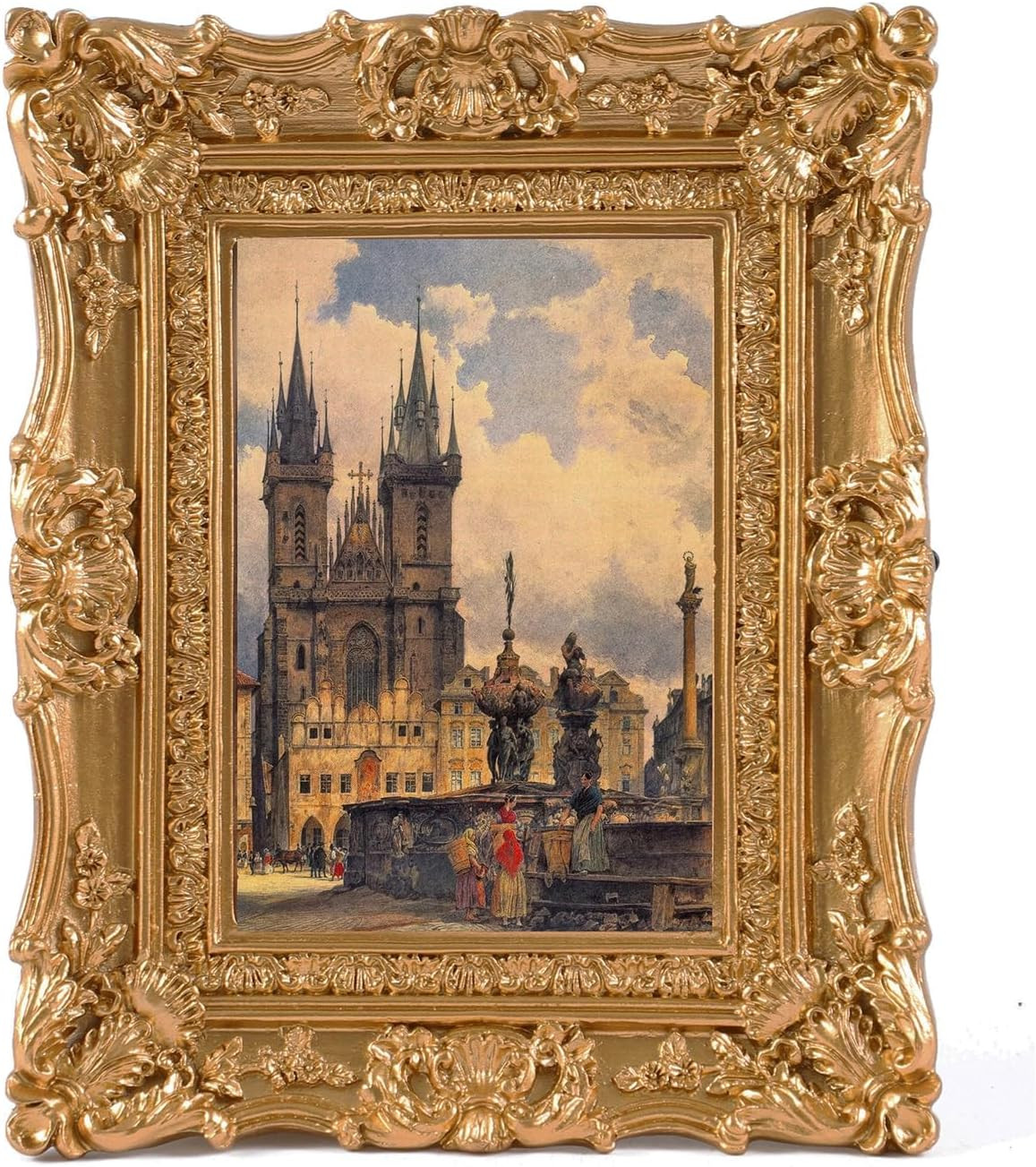 2.5X3.5 Vintage Picture Frame Small Antique Ornate Gold Photo Frame with Glass f