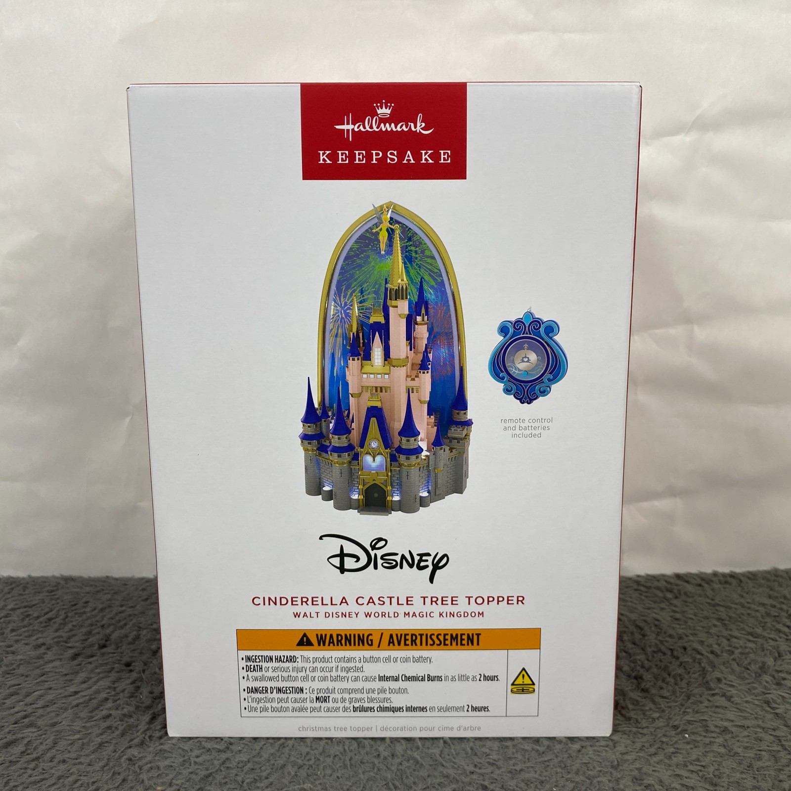 Hallmark 2026 Disney World Cinderella Castle Tree Topper Keepsake Light & Sound Hallmark 2026 Disney World Cinderella Castle Tree Topper Keepsake Light & Sound