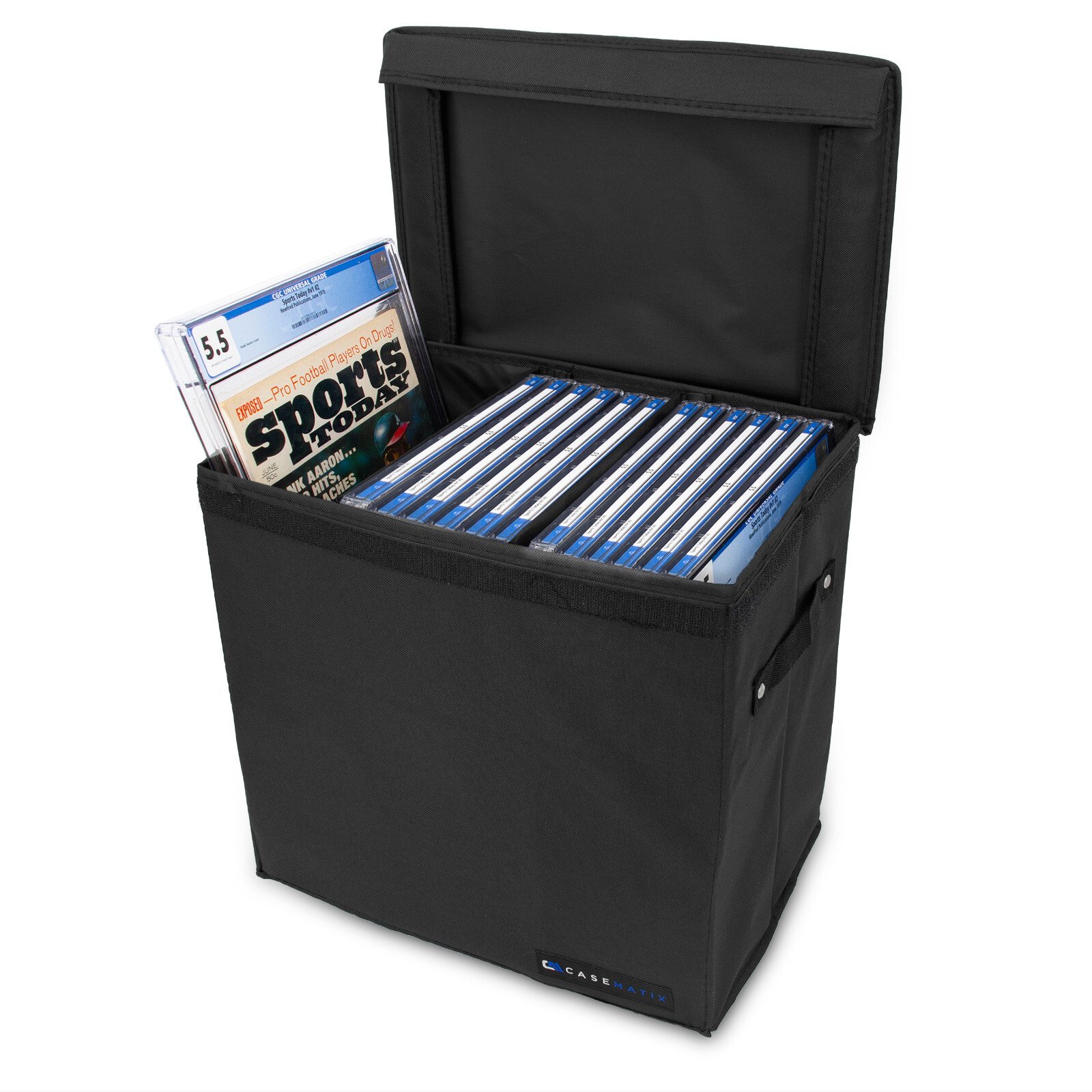 CASEMATIX Graded Magazine Storage Bin for 25 CGC Slabs - Collapsible