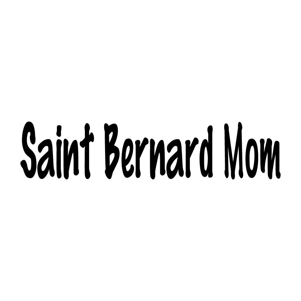 Saint Bernard Mom Dog Decal Sticker Black Die Cut Vinyl Saint Bernard Mom Dog Decal Sticker Black Die Cut Vinyl