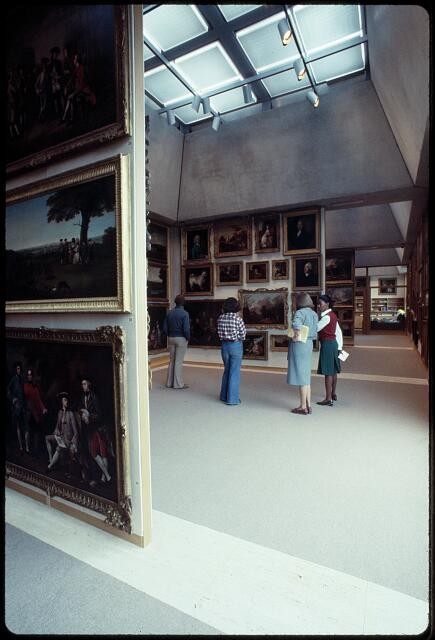 Photo:Yale University British Museum Art Gallery Interior 1970s Paintings