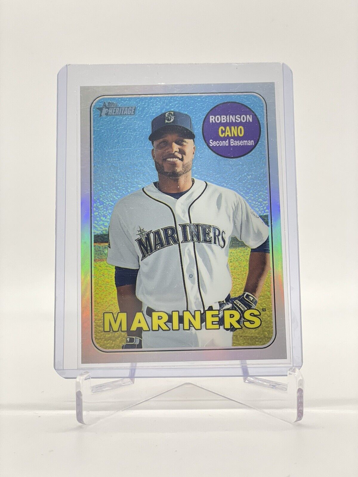 Robinson Cano 2018 Topps Heritage Chrome Refractor #357/569 Seattle Mariners