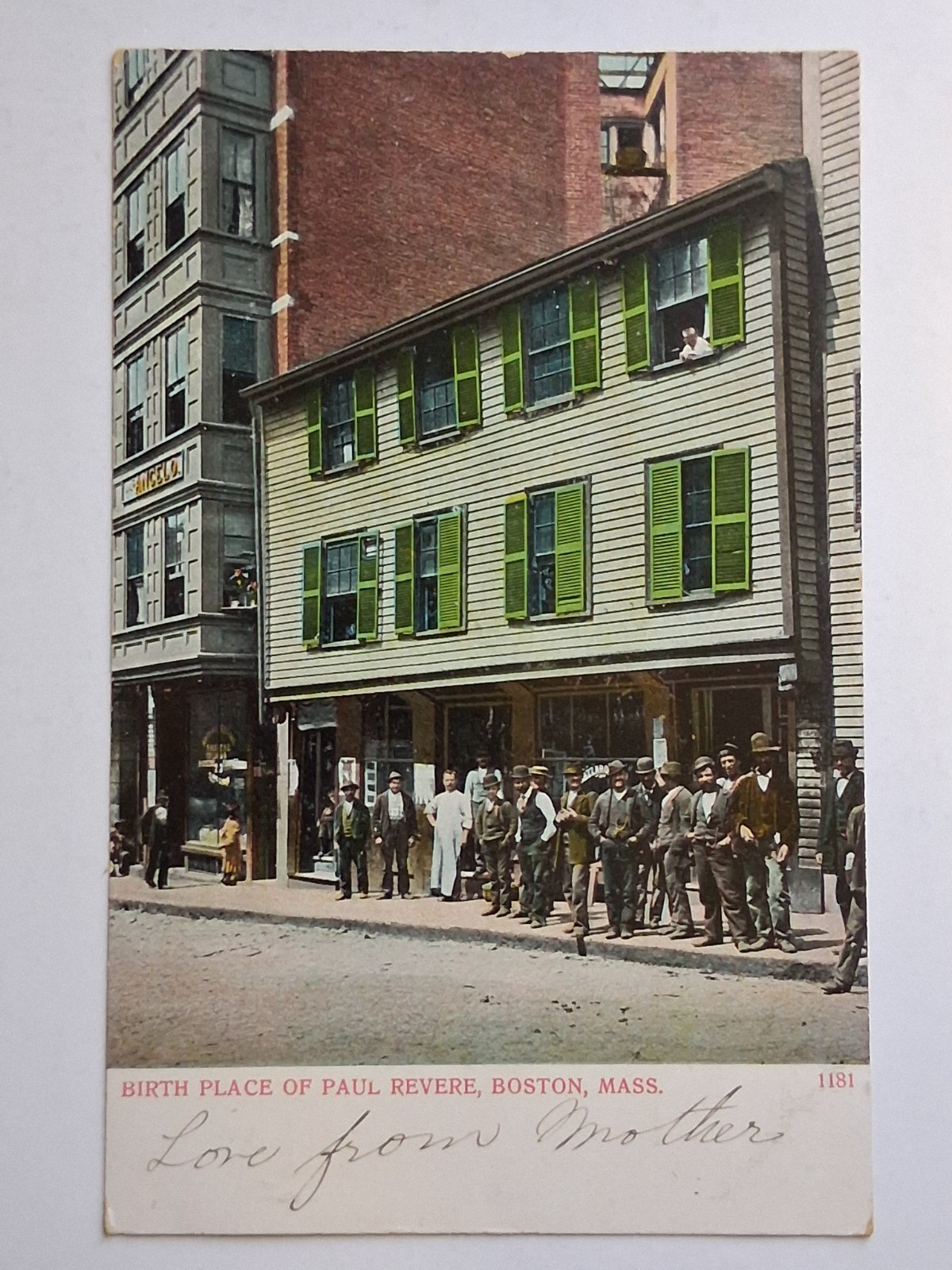 Paul Revere Birthplace. Boston Massachusetts. Undivided. Unposted.