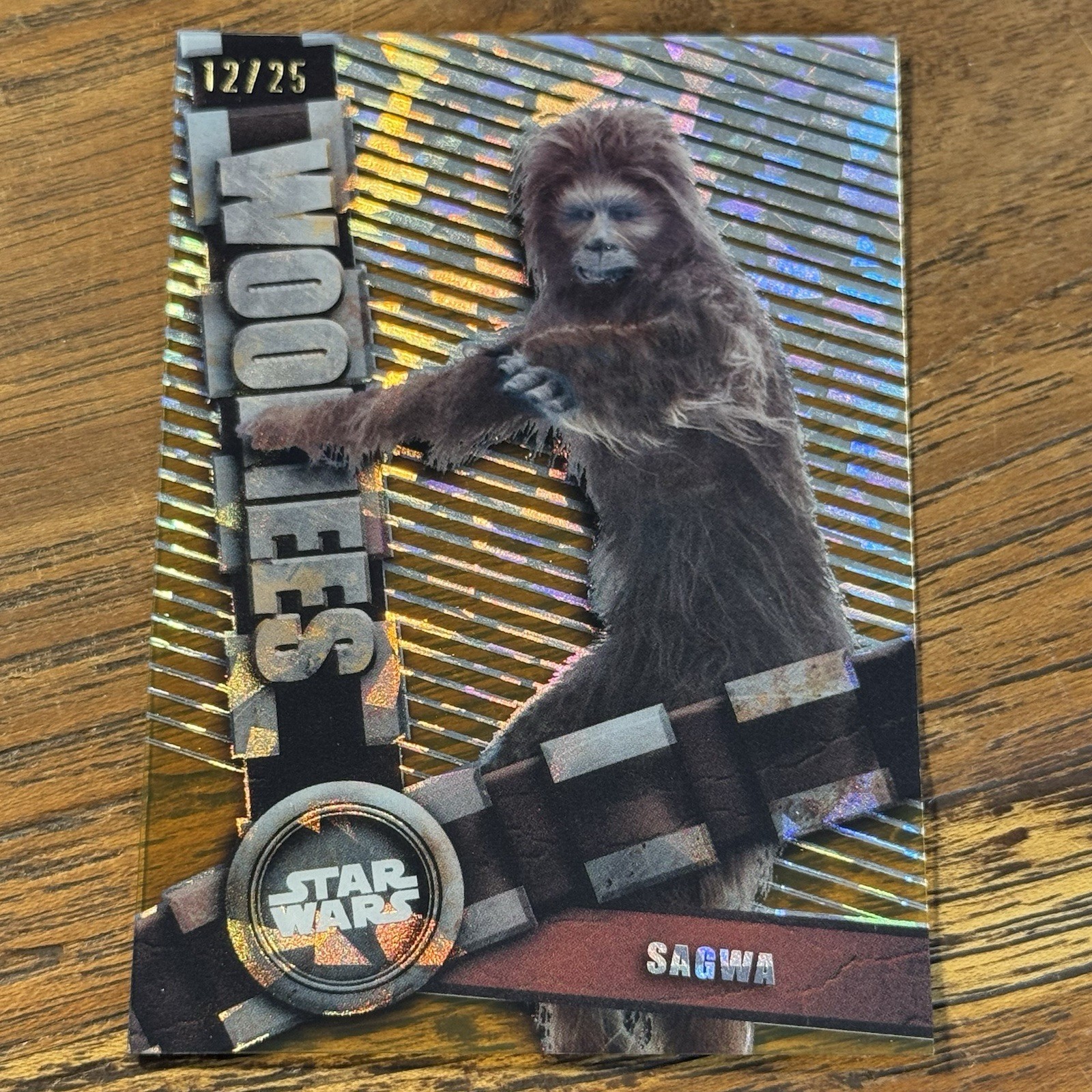 Sagwa 2024 Topps Star Wars High Tek WOOKIEES GOLD 12/25 #W-S CASE HIT