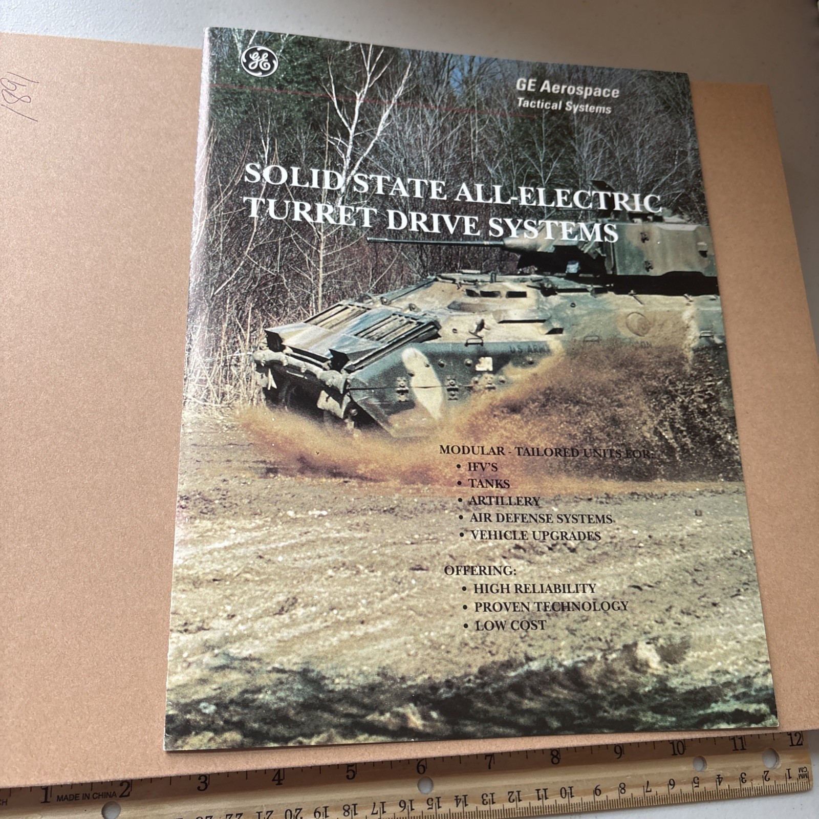 Vintage General Electric GE Solid State Electric Turret Drive Military Brochure Vintage General Electric GE Solid State Electric Turret Drive Military Brochure